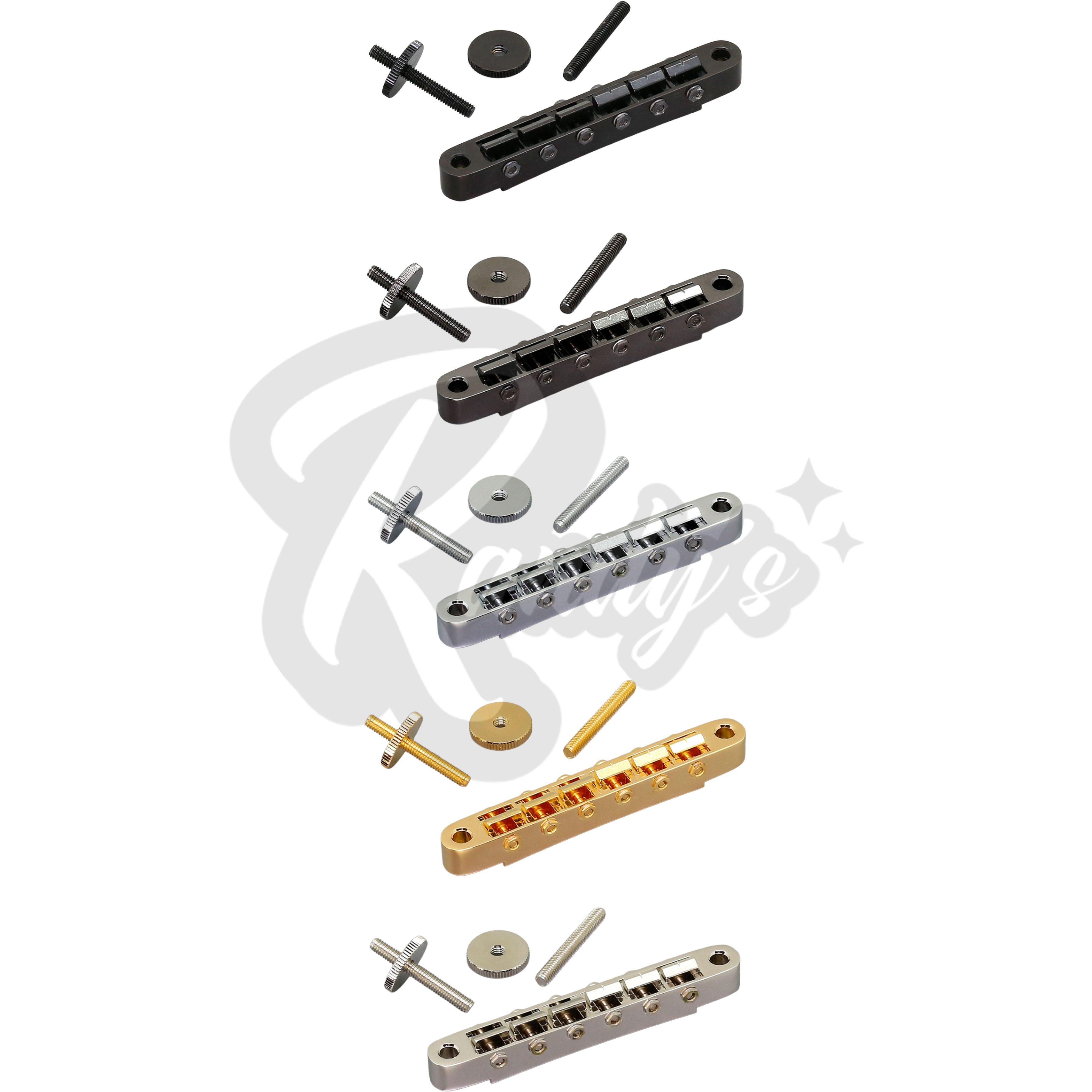 GE104B Nashville Tune-O-Matic Bridge w/ M4 Posts - Fits Gibson® - Randy's LLC