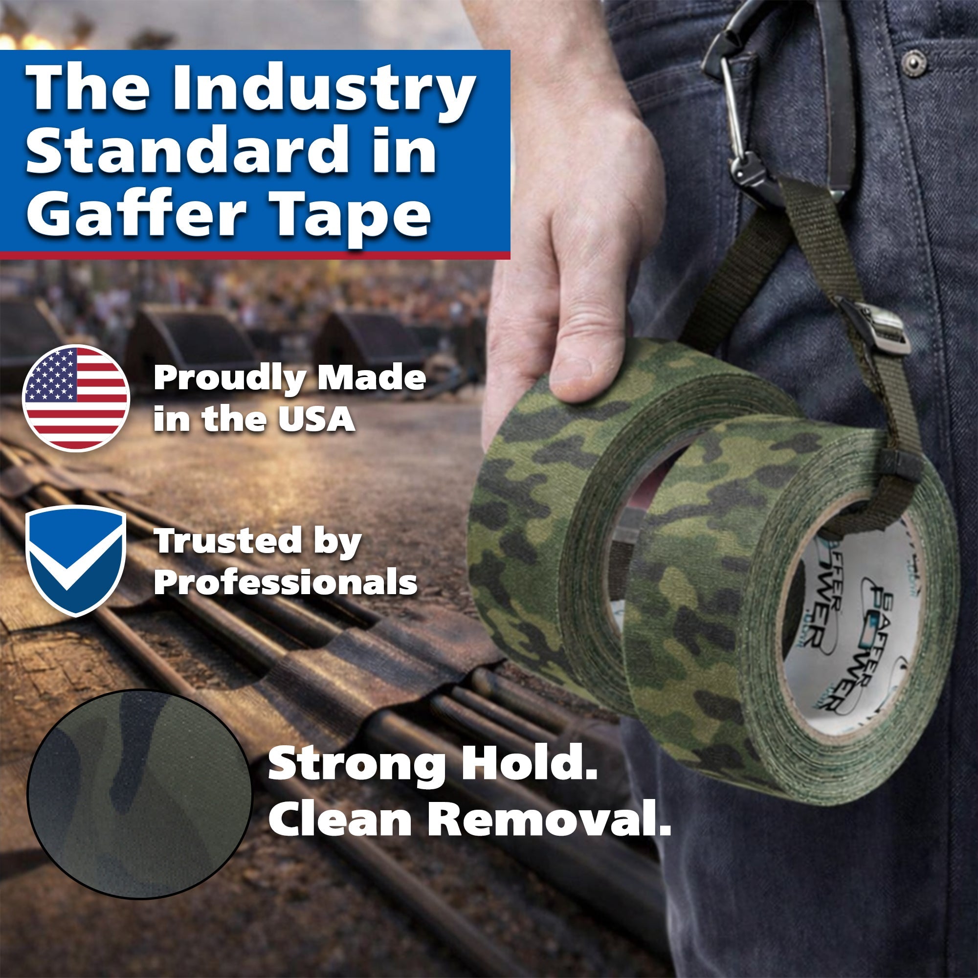 Gaffer Tape - Army Green Camo 2" x 25yd - Randy's LLC