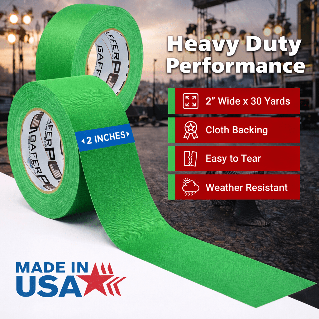 Gaffer Tape — Chroma Green 2" x 30yd - Randy's LLC