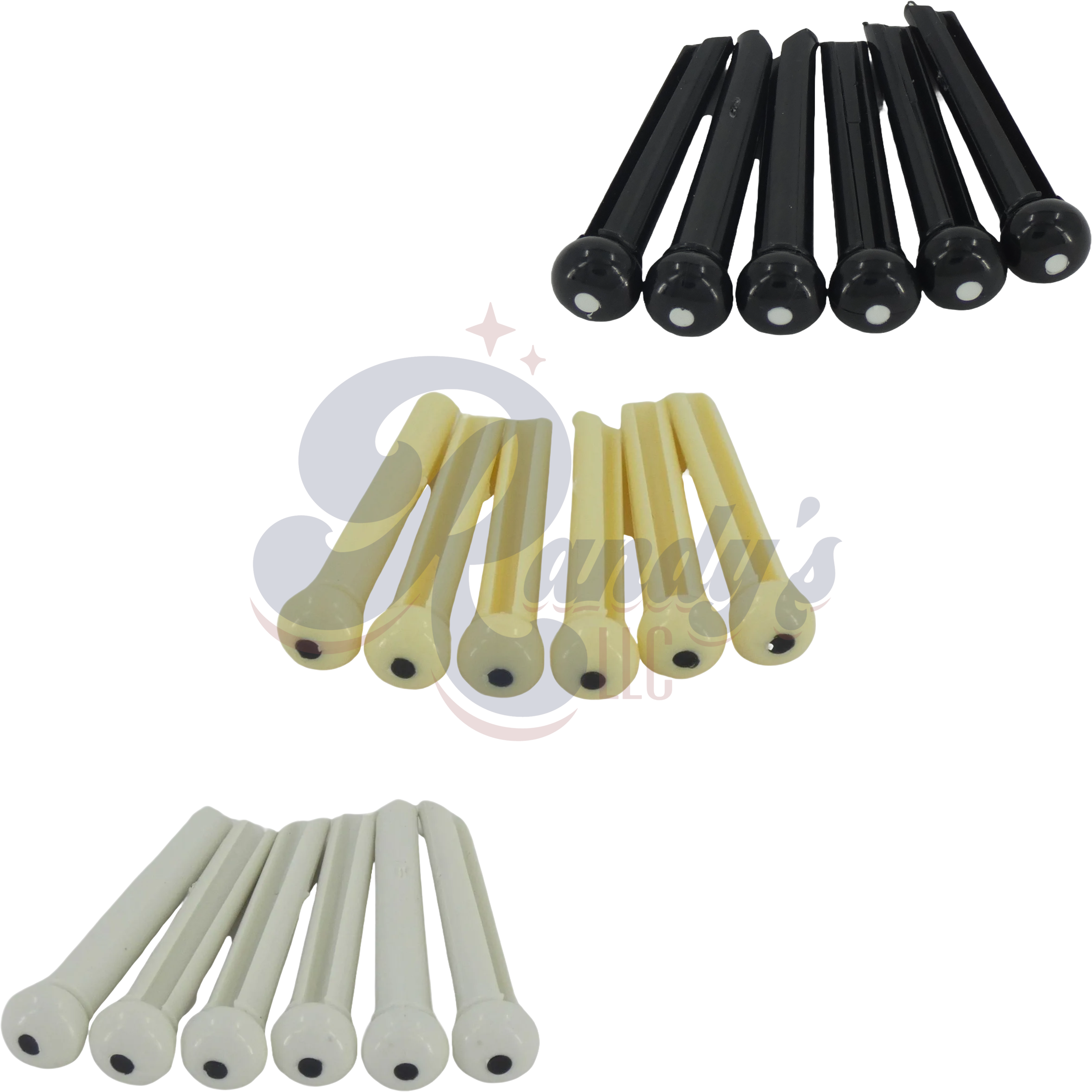 Grover Acoustic Guitar Bridge Pins w/ Dot (6-Pack) - Fits Gibson® - Randy's LLC