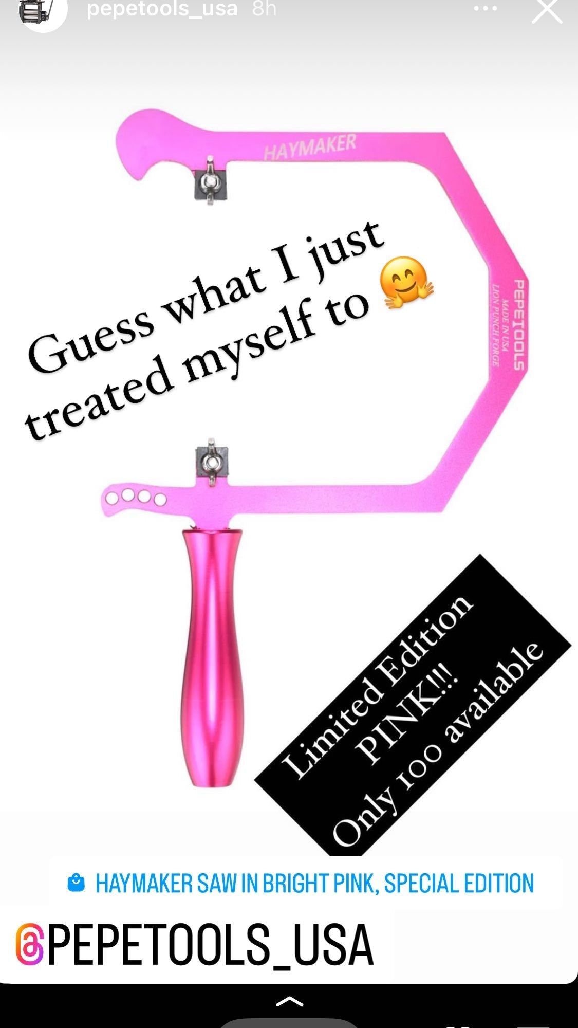 "Haymaker" Coping Saw for Fingerboard Inlays - Special Edition Bright Pink - Randy's LLC