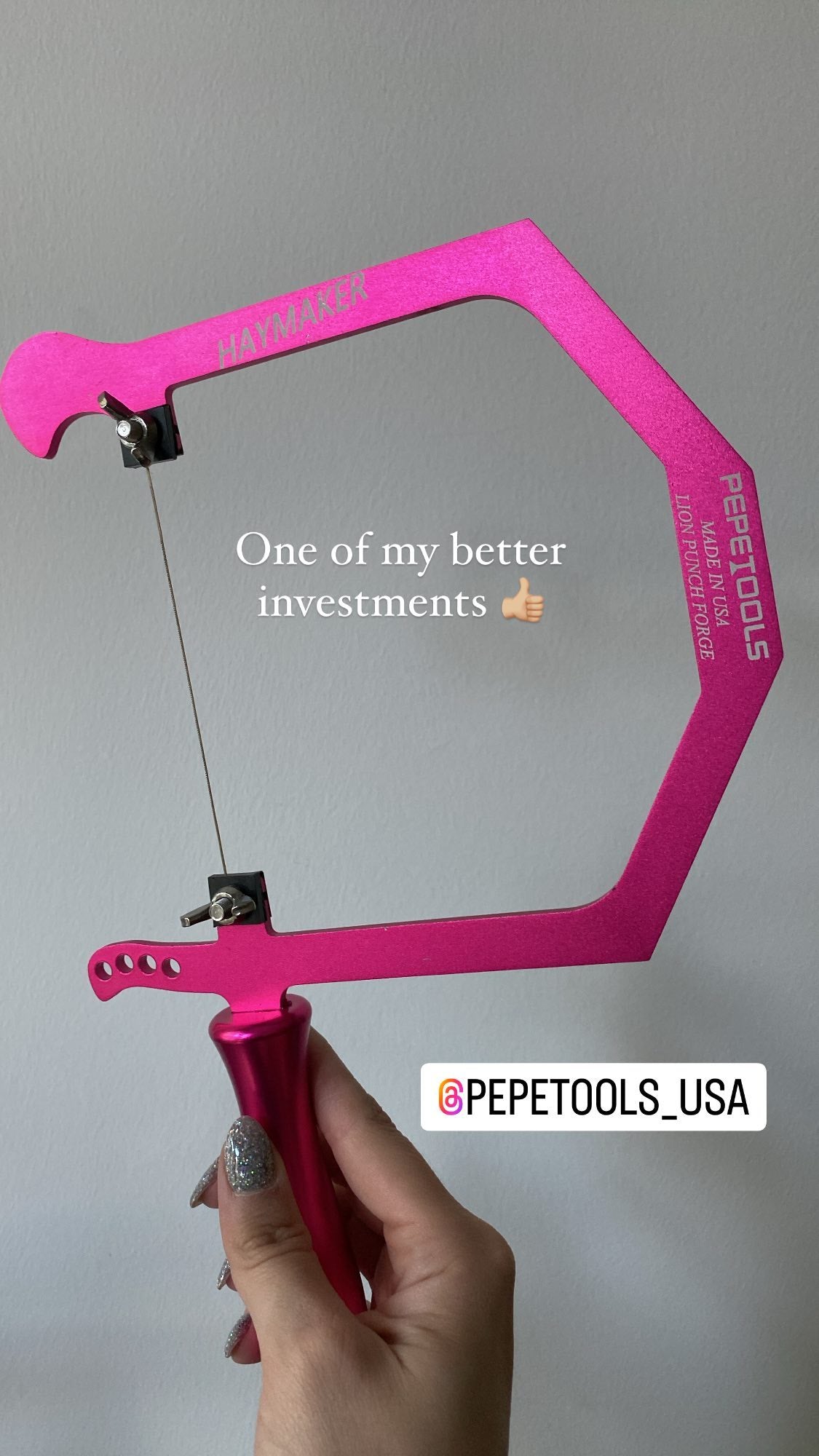 "Haymaker" Coping Saw for Fingerboard Inlays - Special Edition Bright Pink - Randy's LLC