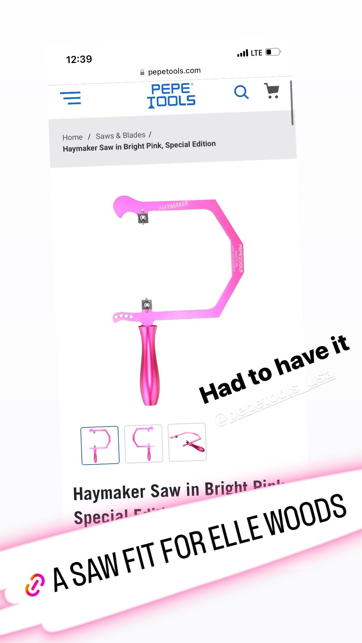"Haymaker" Coping Saw for Fingerboard Inlays - Special Edition Bright Pink - Randy's LLC