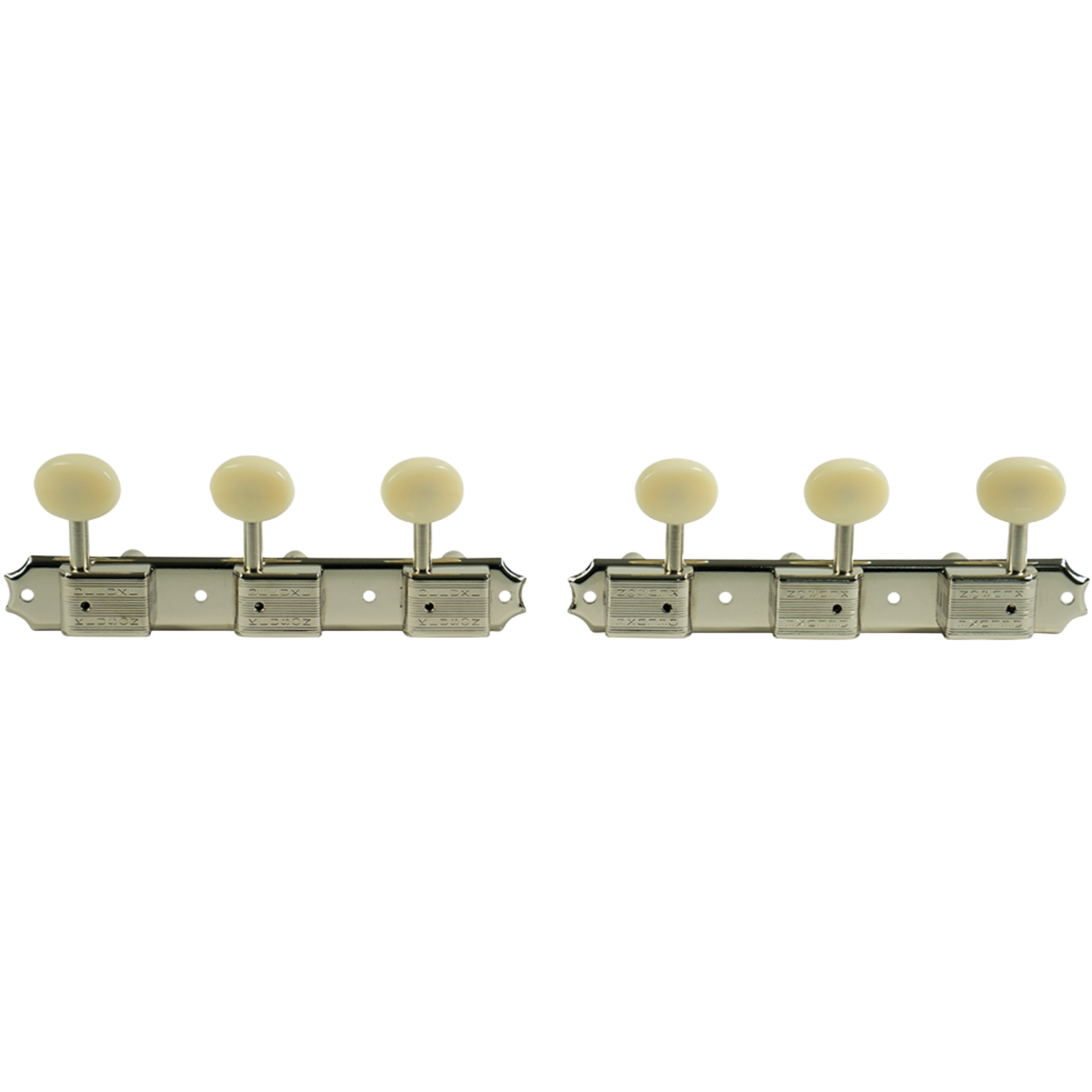 Kluson Tuners (Deluxe Series) w/ Oval Buttons (3-On-Plate) Double-Line - Fits Gibson® - Randy's LLC