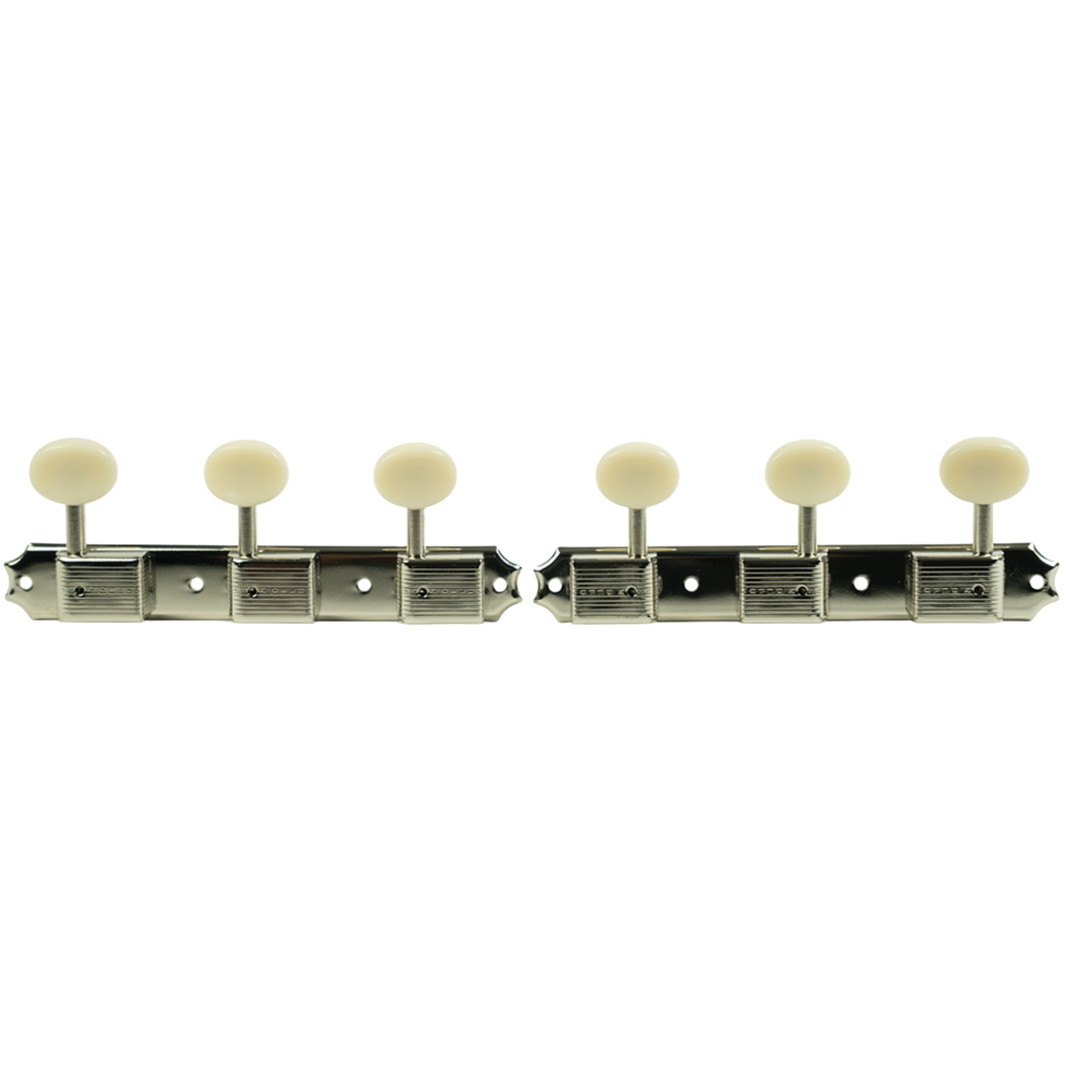 Kluson Tuners (Deluxe Series) w/ Oval Buttons (3-On-Plate) Single-Line - Fits Gibson®