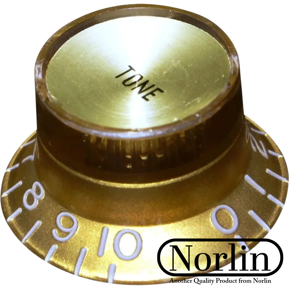 Embossed Top Hat Reflector Tone Knob for Gibson® Guitars (Inch) - Randy's LLC