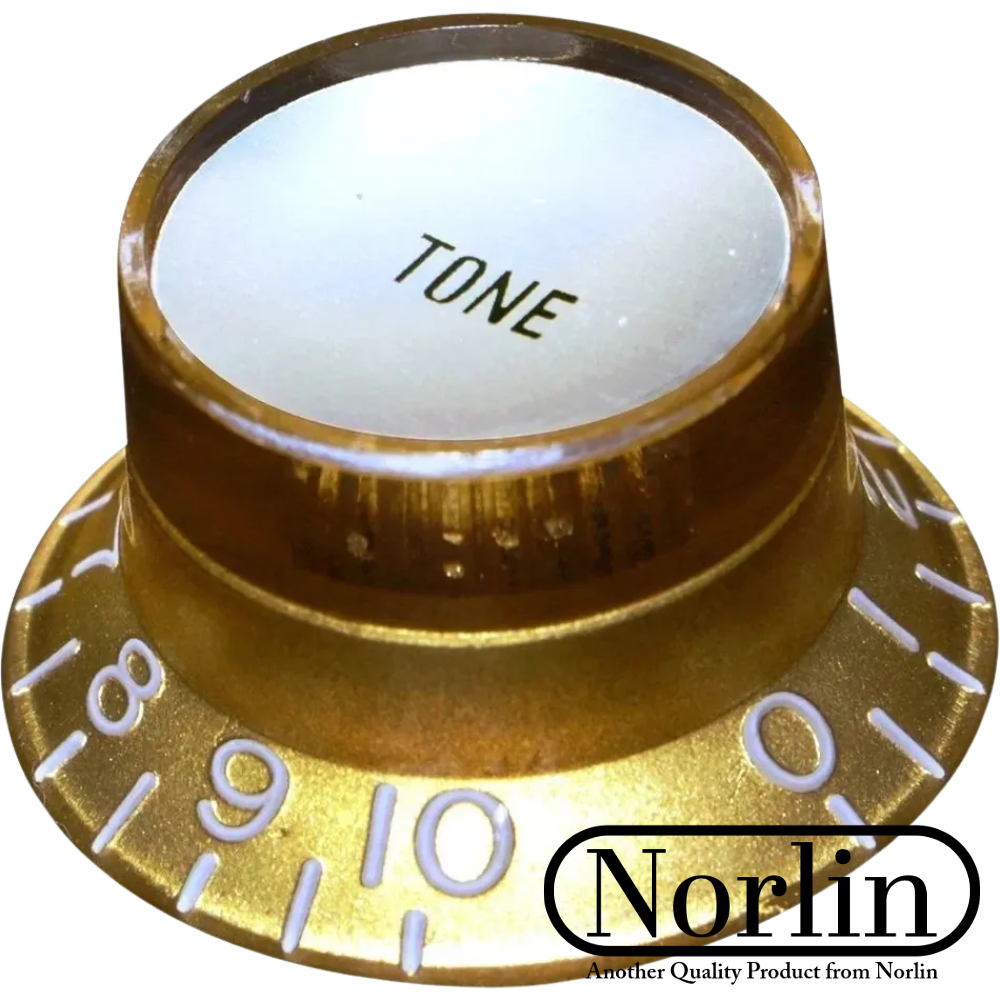 Embossed Top Hat Reflector Tone Knob for Gibson® Guitars (Inch) - Randy's LLC