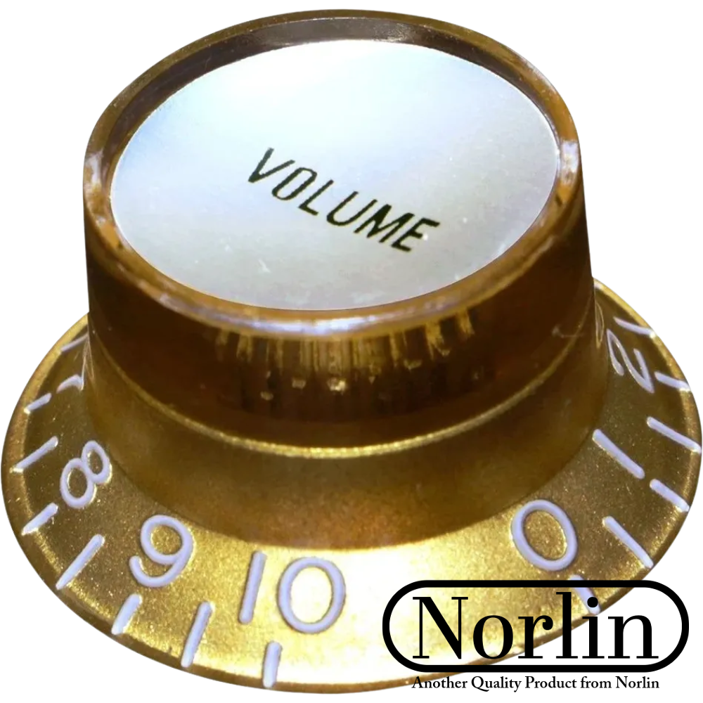 Embossed Top Hat Reflector Volume Knob for Gibson® Guitars (Inch) - Randy's LLC