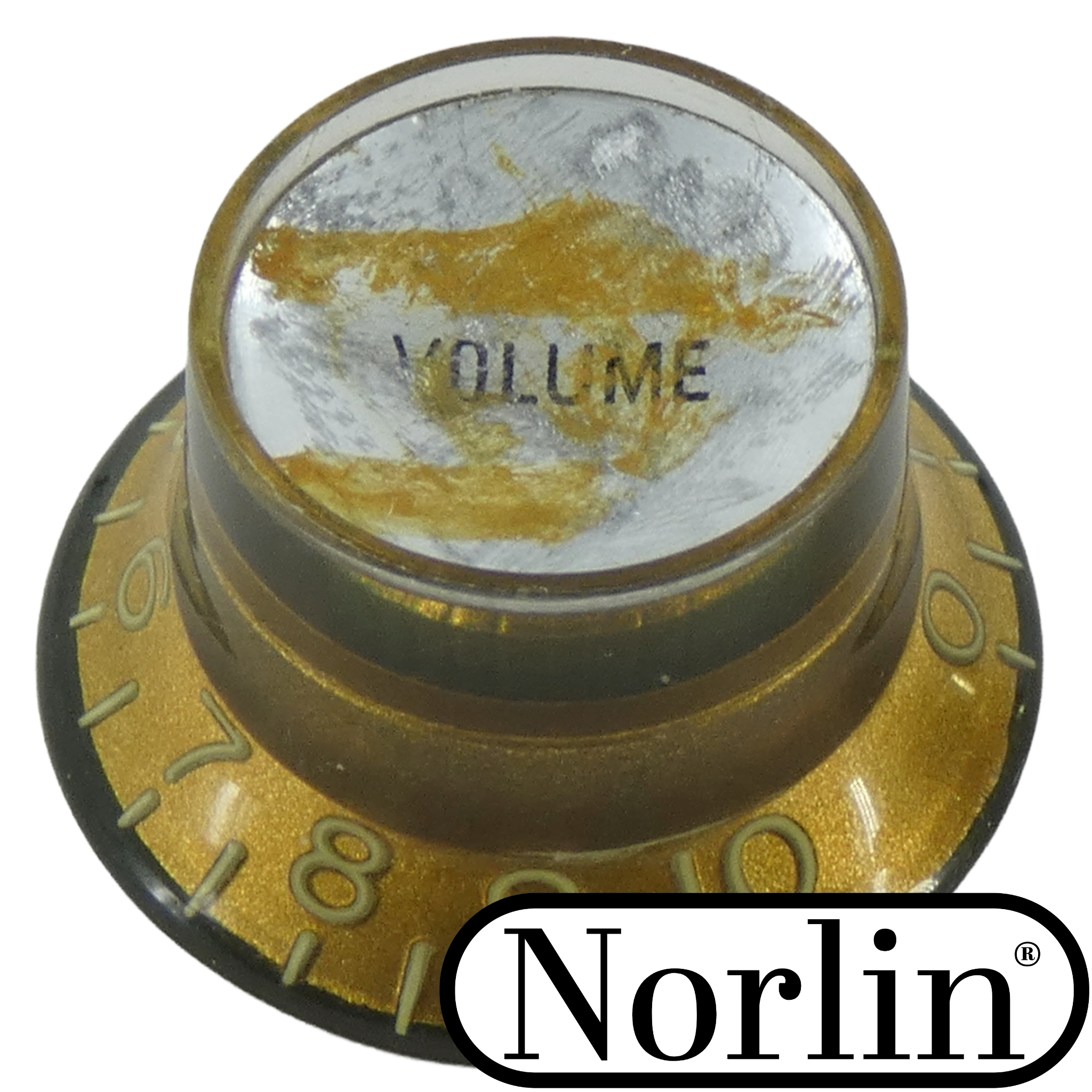 Embossed Aged Relic Top Hat Reflector Tone & Volume Knob for Gibson® Guitars - Randy's LLC