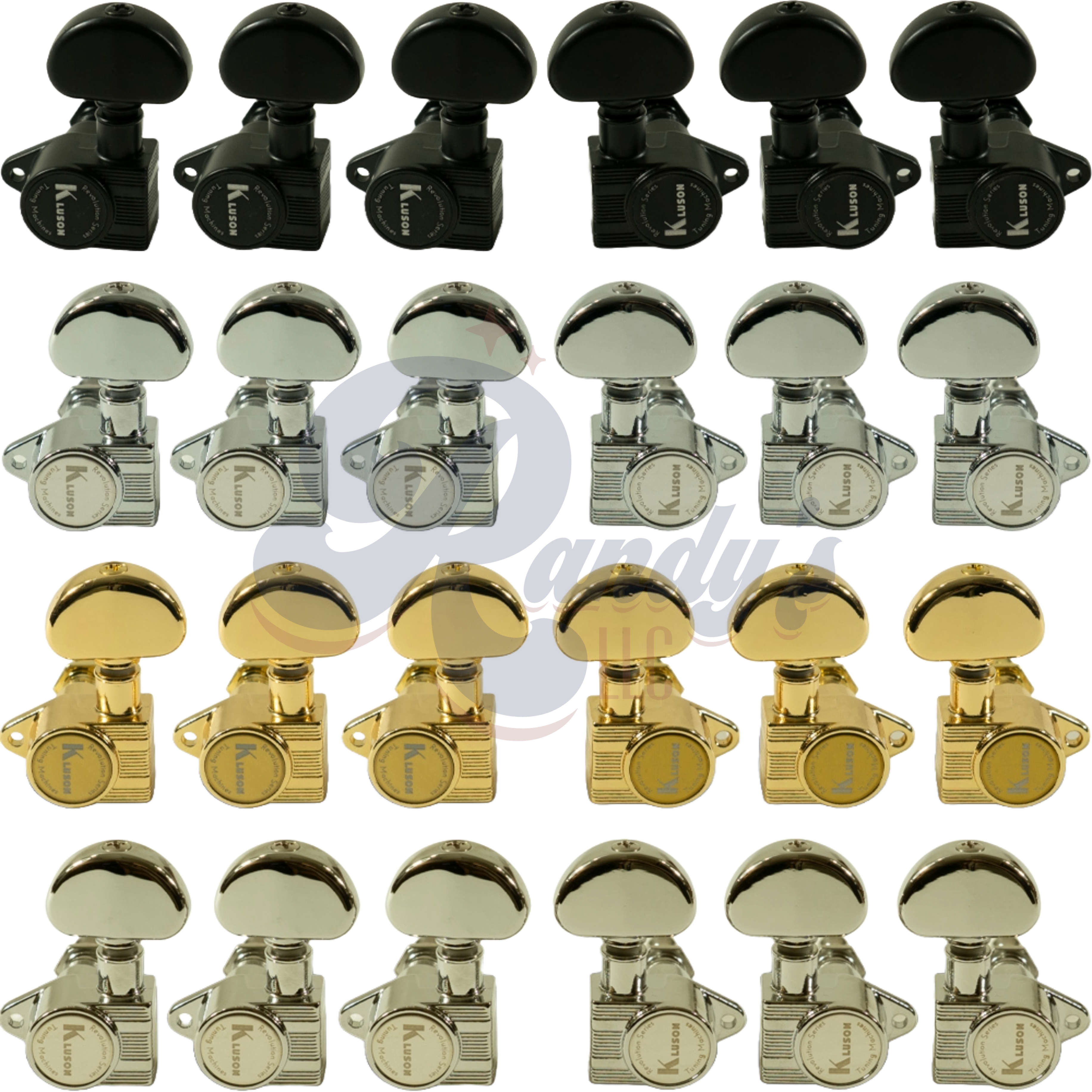 Kluson Tuners (Revolution Series) E-Mount (L3+R3) - Fits Gibson® - Randy's LLC