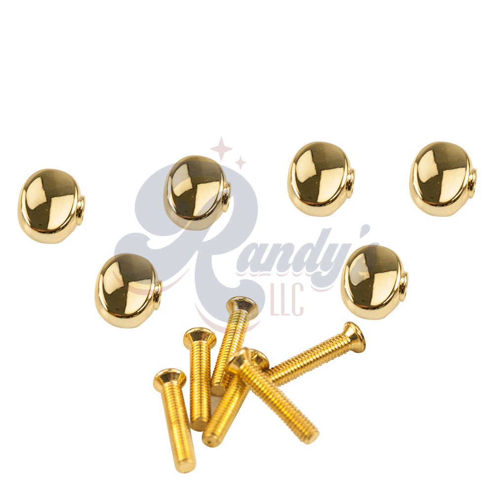 Kluson Replacement Tuner Buttons for Revolution & Plus Series (6-Pack) Small Oval - Fits Grover® - Randy's LLC