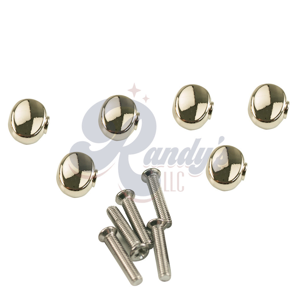 Kluson Replacement Tuner Buttons for Revolution & Plus Series (6-Pack) Small Oval - Fits Grover® - Randy's LLC
