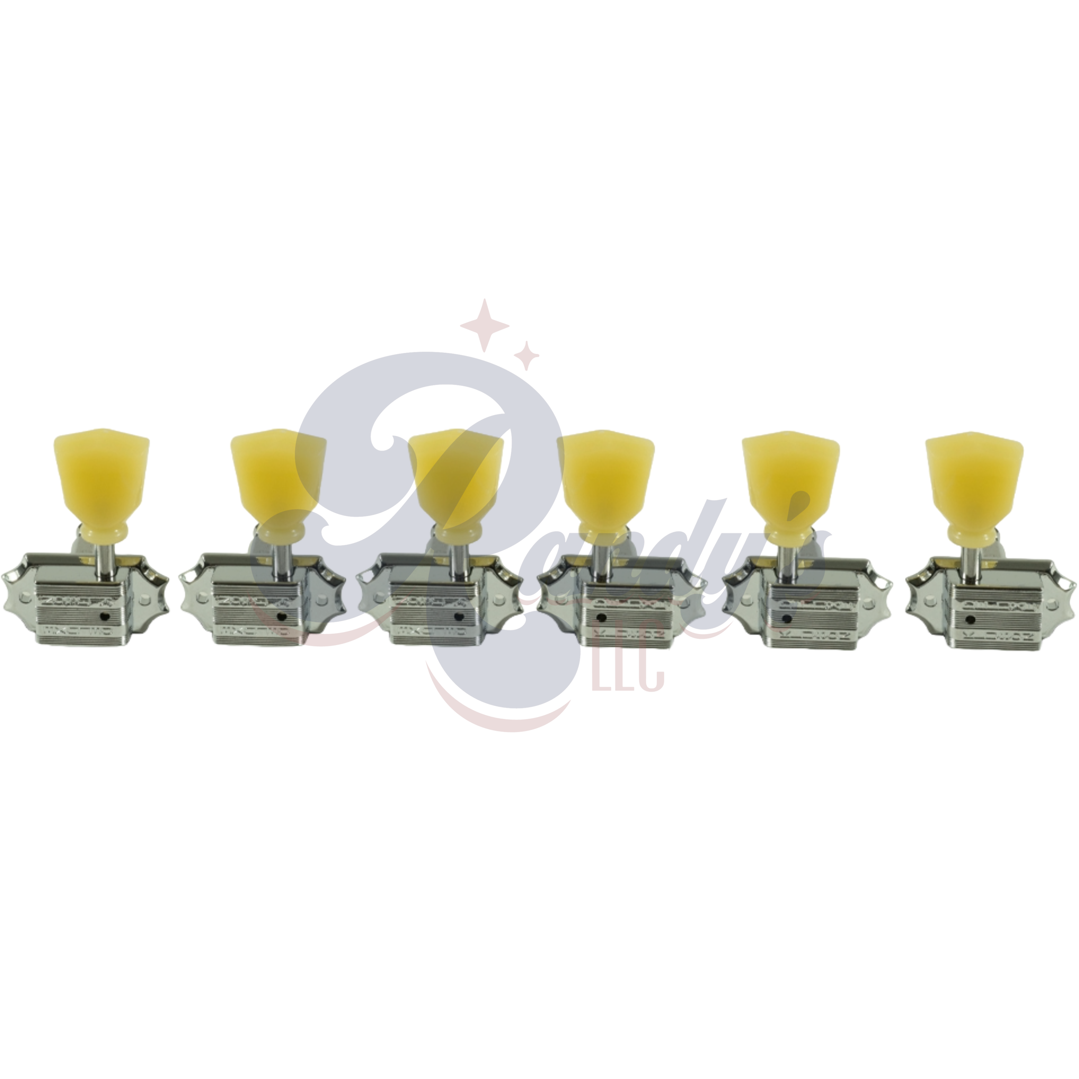 Kluson Tuners (Vintage Diecast Series) w/ Keystone "Tulip" Buttons (L3+R3) - Fits Gibson® - Randy's LLC