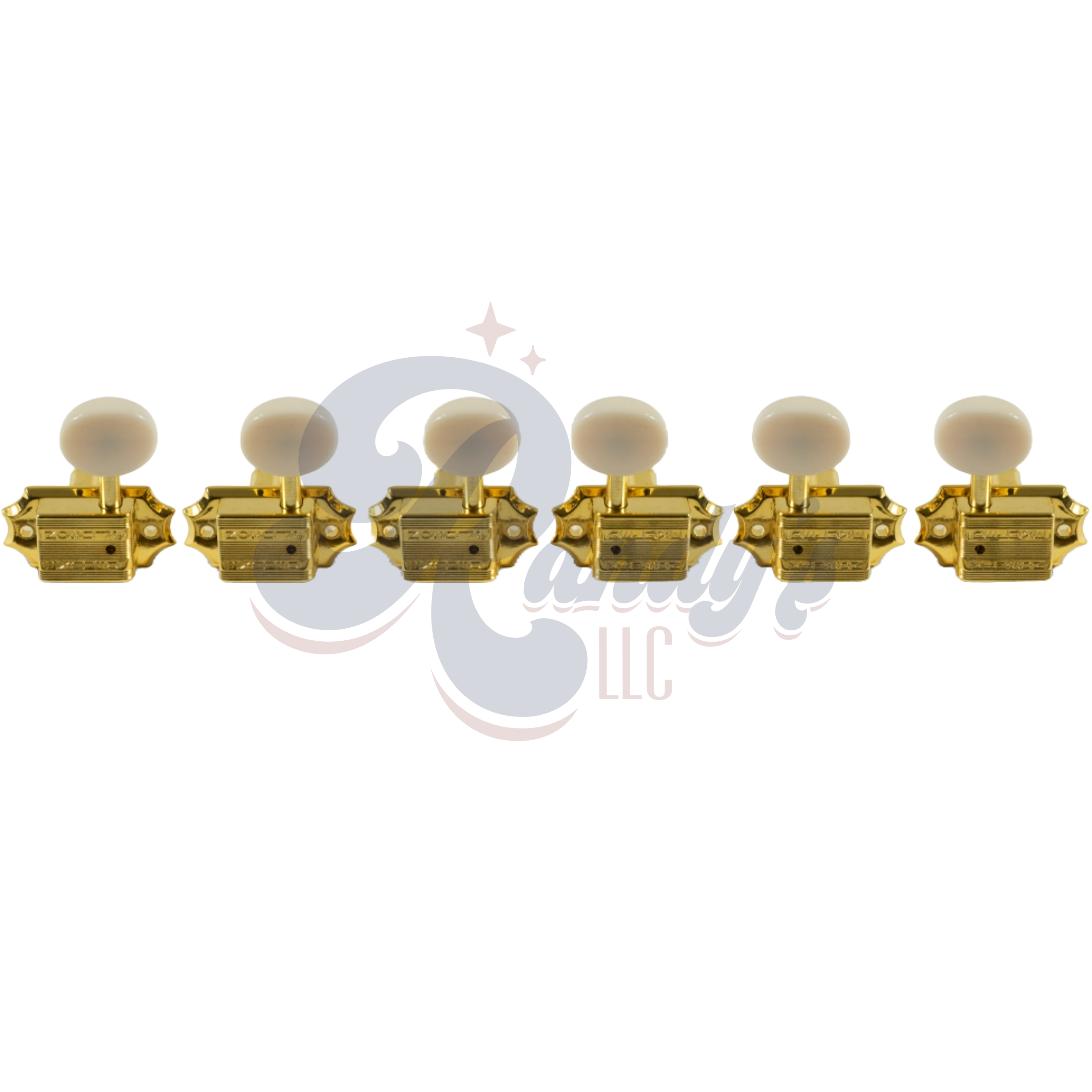 Kluson Tuners (Deluxe Series) w/ Oval Buttons (L3+R3) Single-Line - Fits Gibson® - Randy's LLC