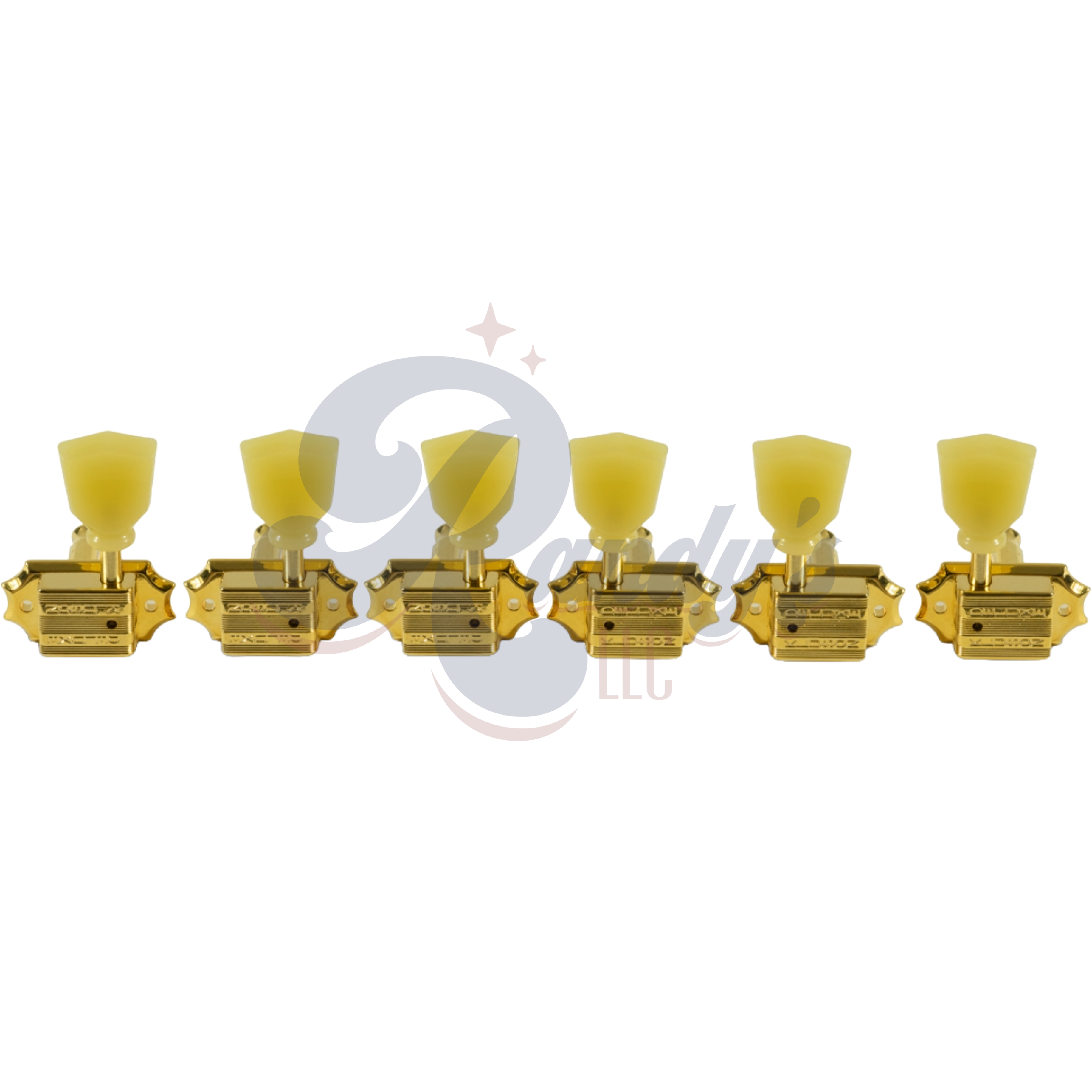 Kluson Tuners (Vintage Diecast Series) w/ Keystone "Tulip" Buttons (L3+R3) - Fits Gibson® - Randy's LLC