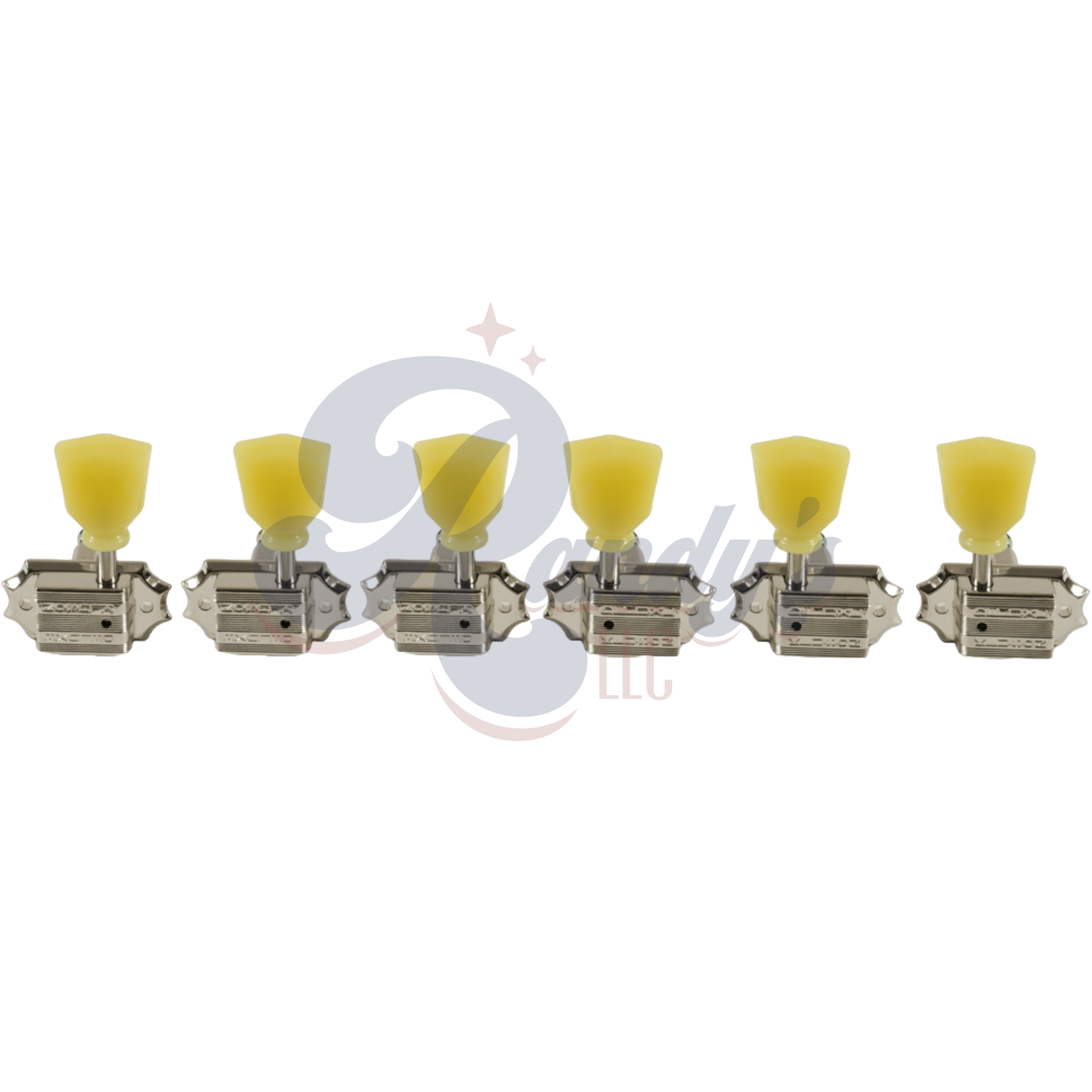 Kluson Tuners (Vintage Diecast Series) w/ Keystone "Tulip" Buttons (L3+R3) - Fits Gibson® - Randy's LLC