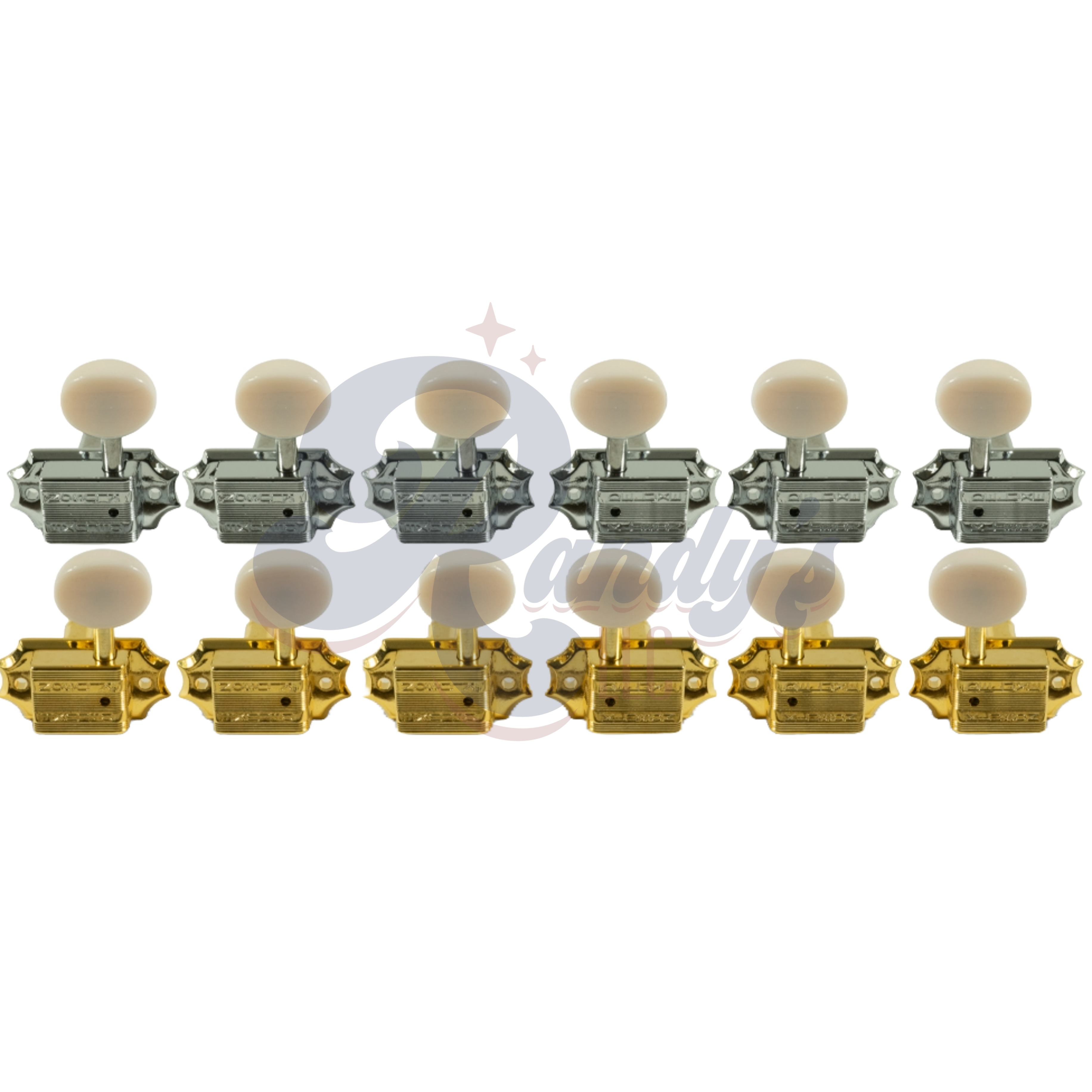 Kluson Tuners (Vintage Diecast Series) w/ Oval Buttons (L3+R3) - Fits Gibson® - Randy's LLC