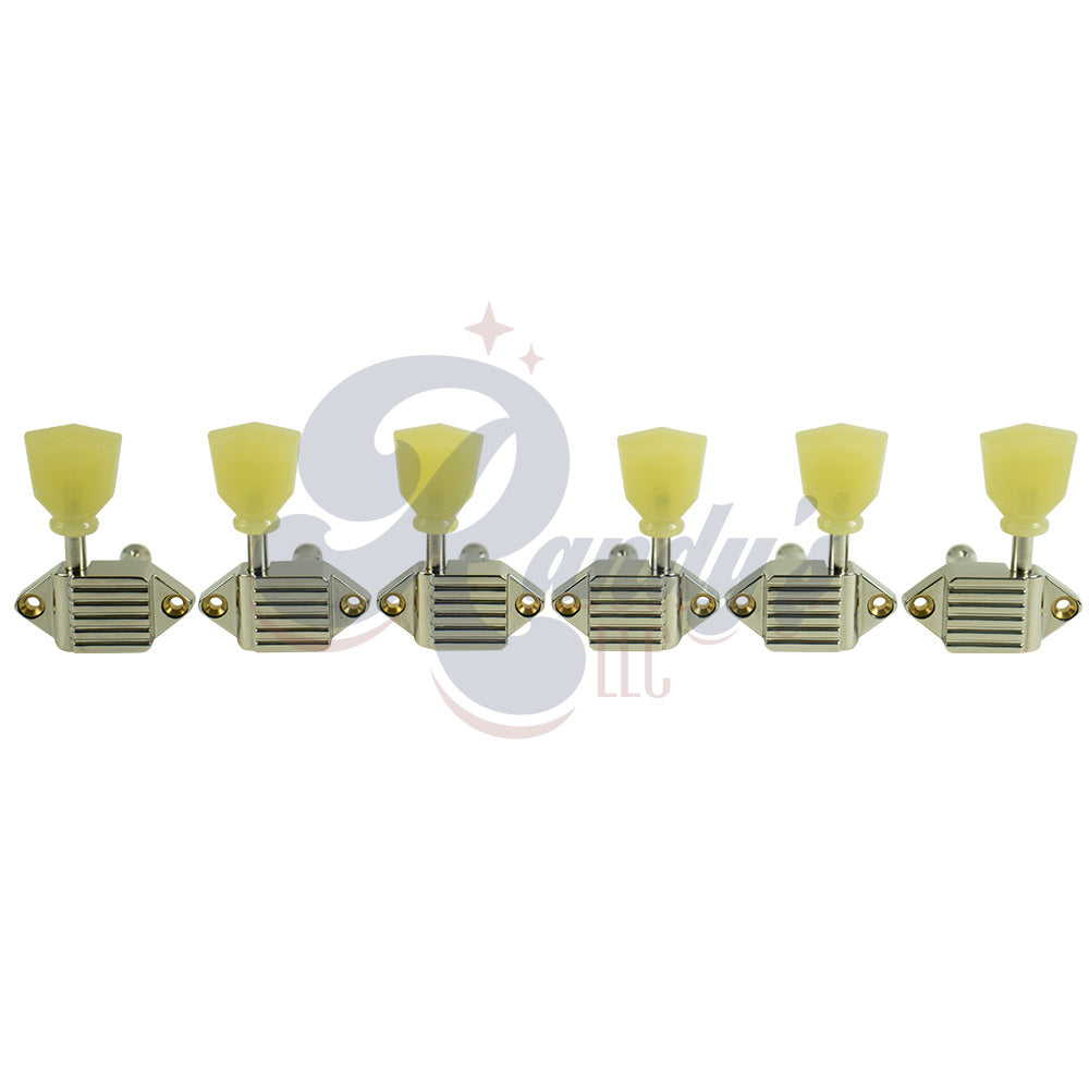 Kluson Tuners (Vintage Diecast Series) Waffleback "Radiator" w/ Keystone "Tulip" Buttons (L3+R3) - Fits Gibson® - Randy's LLC