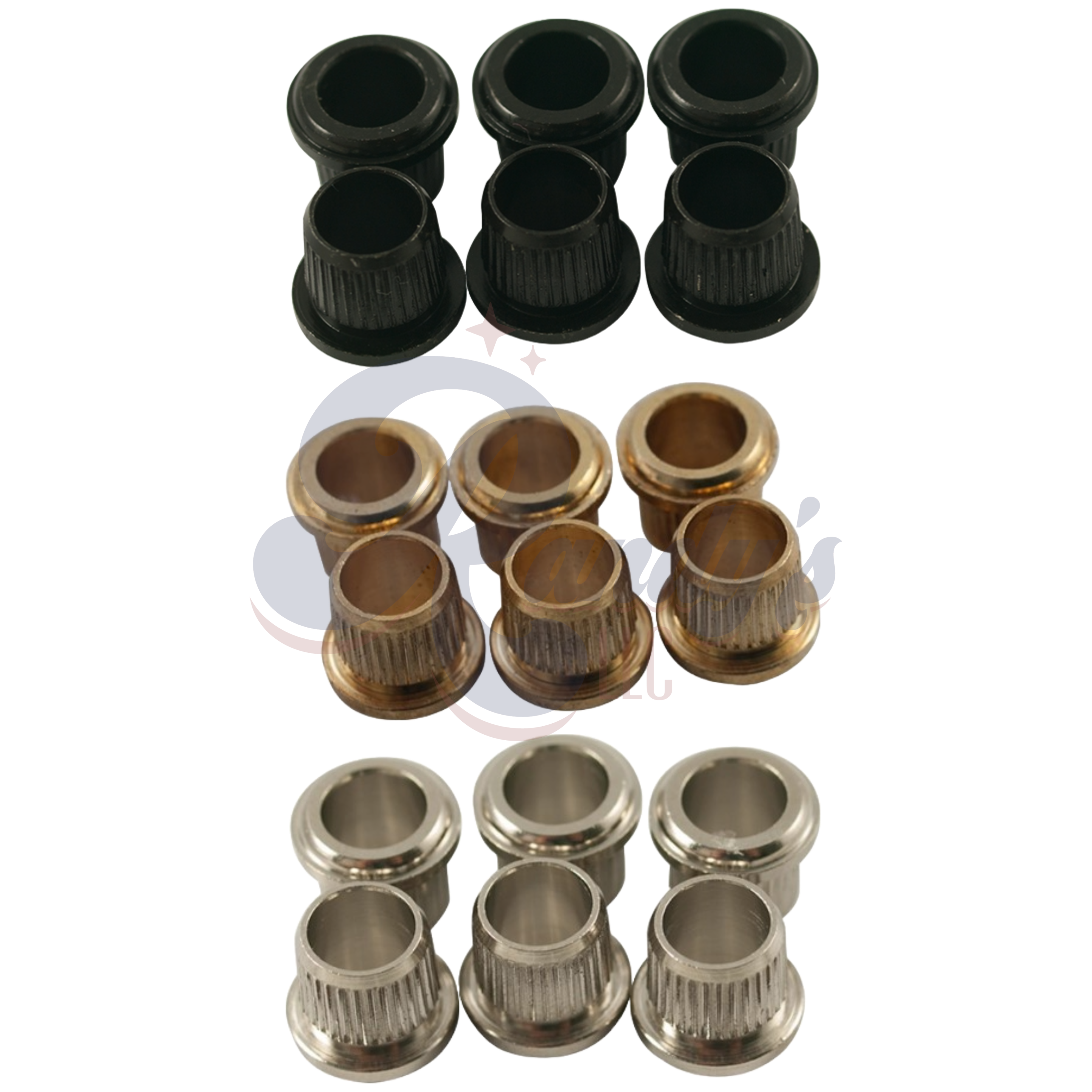 Kluson Replacement Round Bushings for Deluxe & Supreme Series (6-Pack) - Fits Gibson® - Randy's LLC