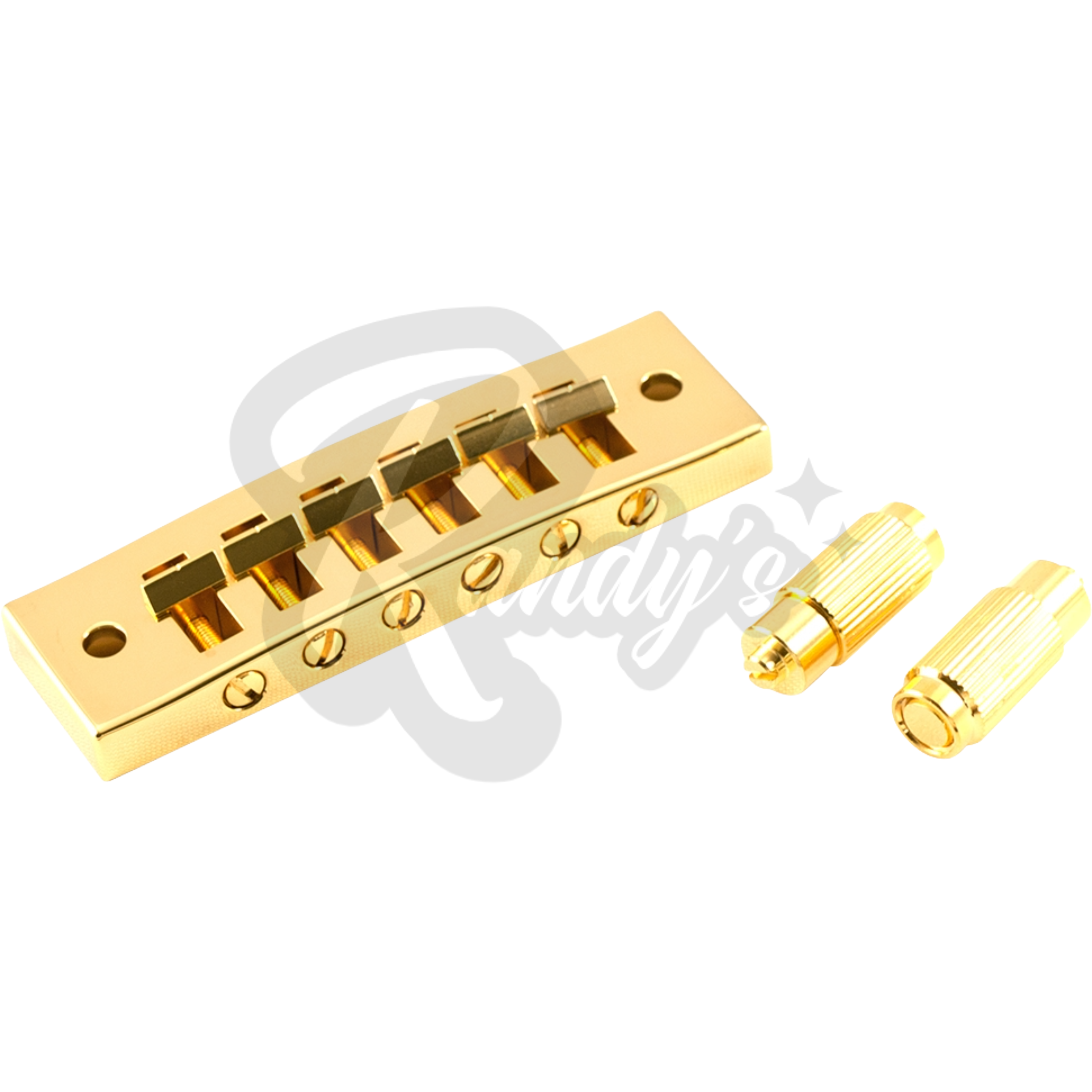 "Harmonica" Tune-O-Matic TOM Bridge w/ Posts (Bell Brass) - Fits Gibson® - Randy's LLC