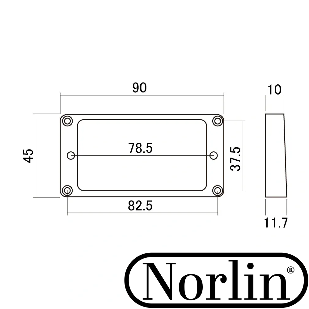 Humbucker Pickup Tapered Mounting Ring (Black) for Gibson® Guitars - Randy's LLC