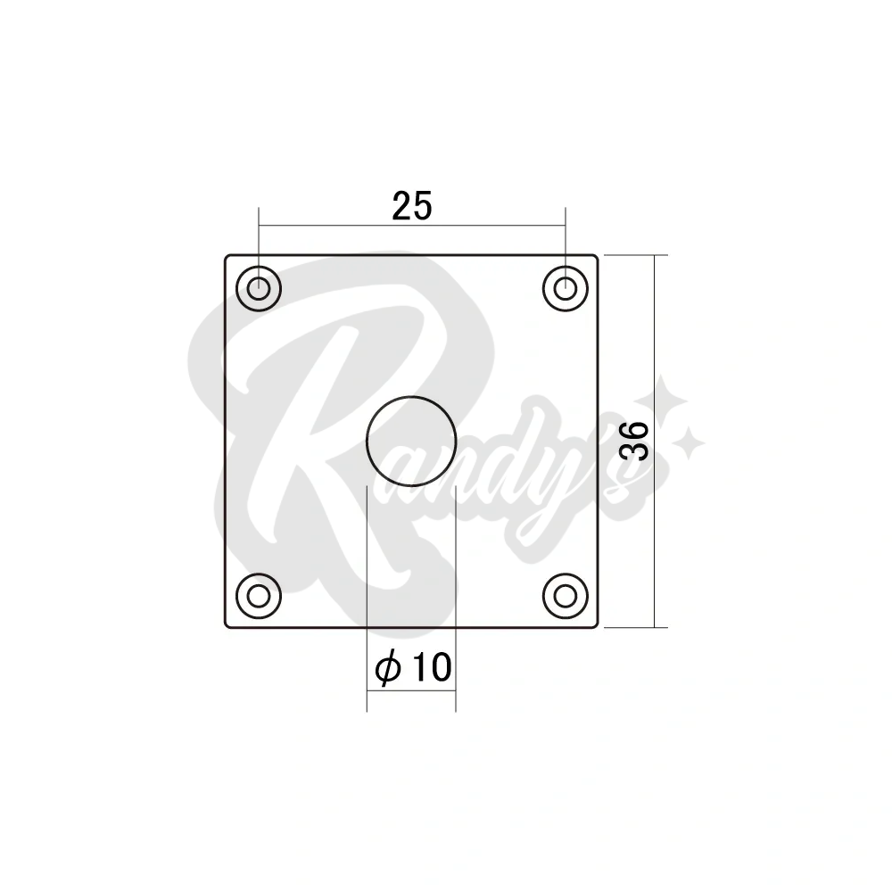 "Master Relic Collection" Historic Square Jack Plate - Fits '59 1959 R9 Gibson® Les Paul® - Randy's LLC