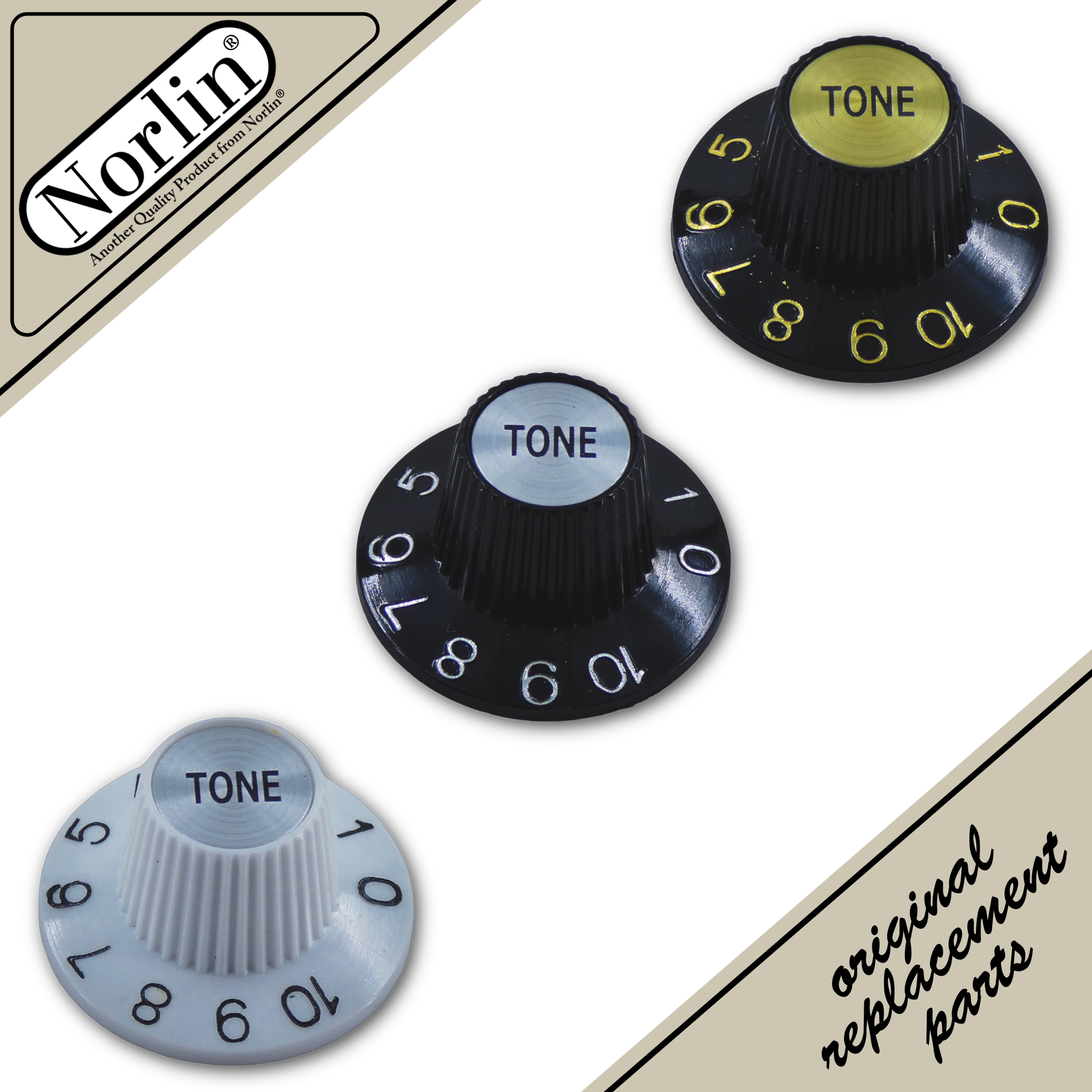 Embossed Witch Hat Tone Knob for Epiphone® Guitars - Randy's LLC