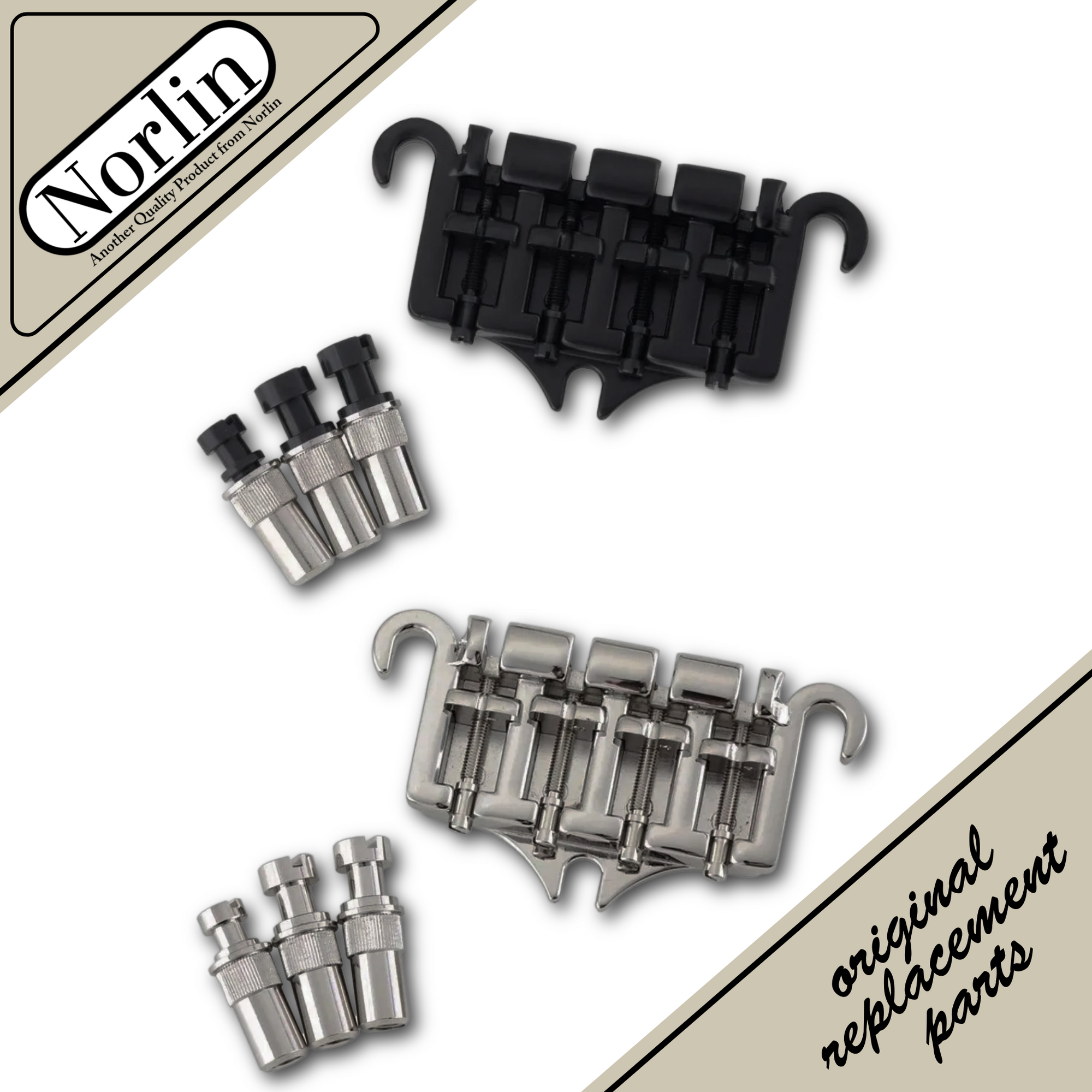 3-Point Bass Bridge for Gibson® Ripper®, SG® & EB-3 Guitars 3-Point Bass Bridge for Gibson® Ripper®, SG® & EB-3 Guitars