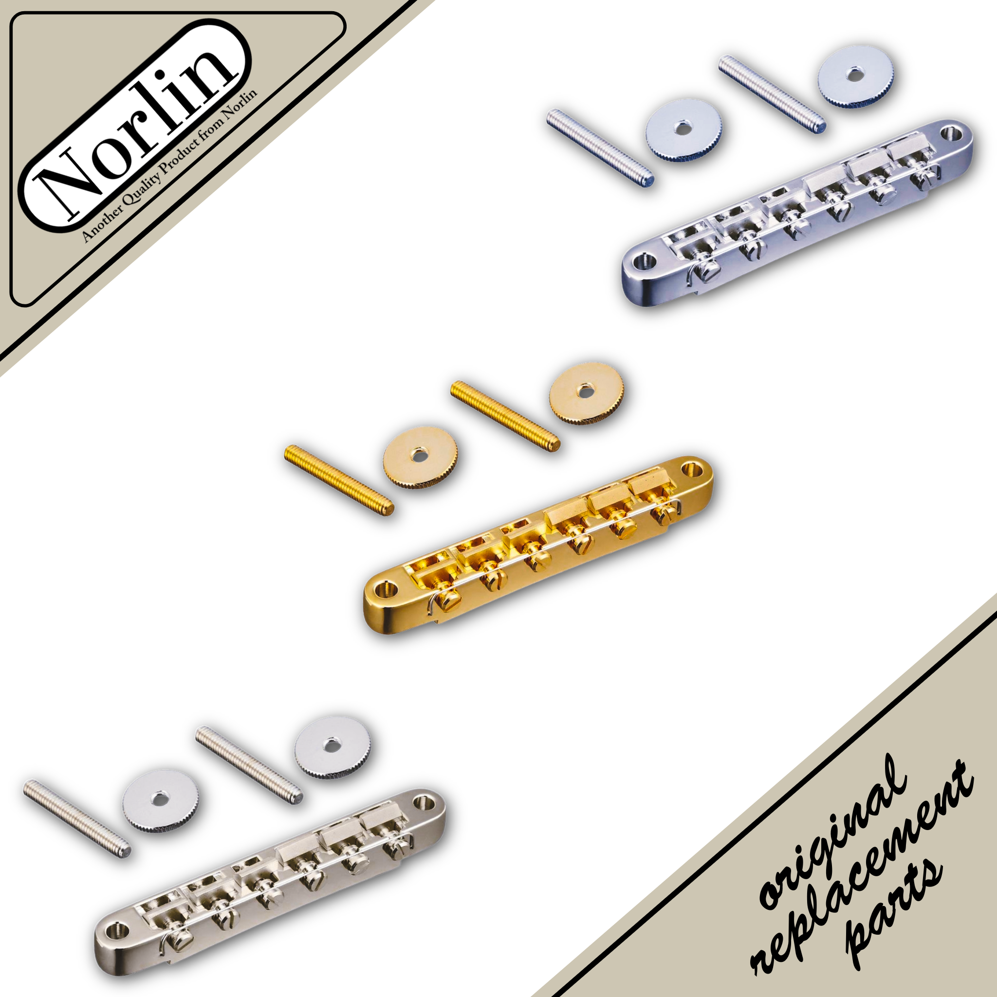 ABR-1 Tune-O-Matic Wired Bridge w/ 4mm Posts for Gibson® Guitars - Randy's LLC