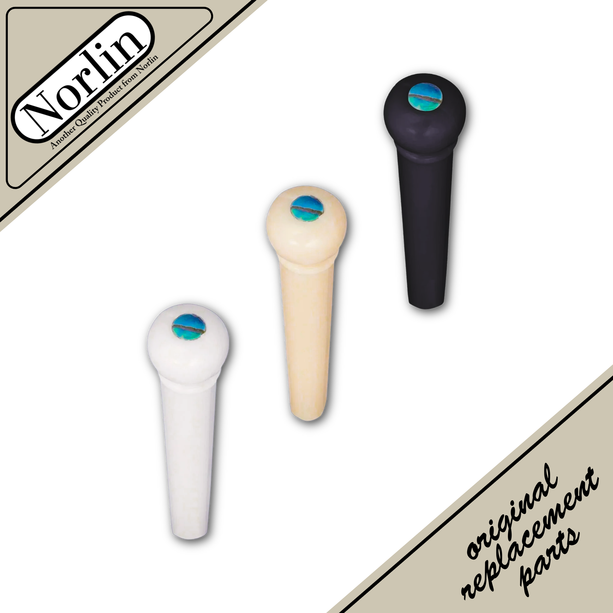 Abalone Bridge Pins for Gibson® Acoustic Guitars (6-Pack) - Randy's LLC