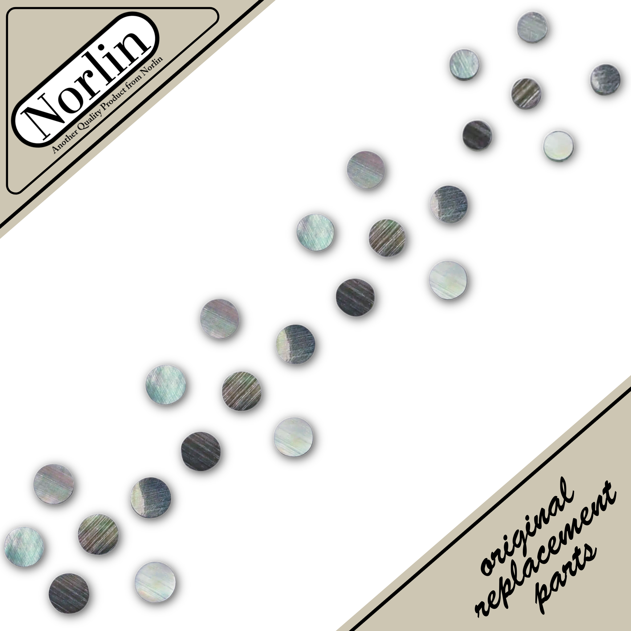 Black-Lip Pearl Oyster Side Position Dots & Inlays for Guitar (10-Pack) - Randy's LLC