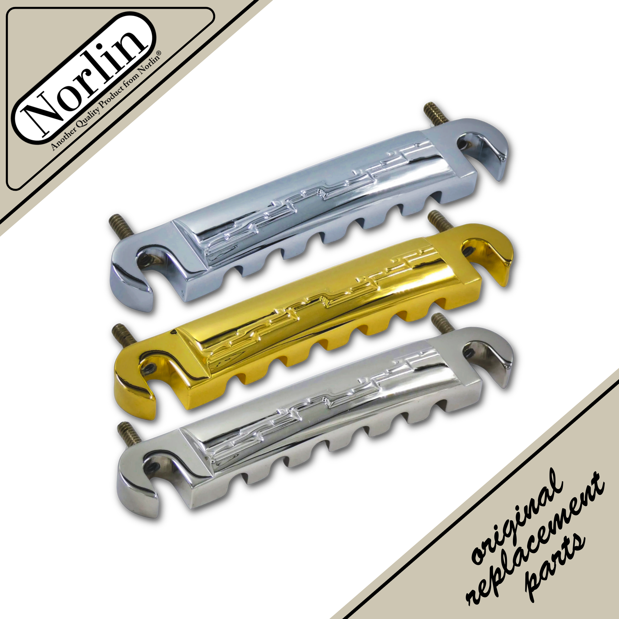 CNC Compensted "Lightning" Stop Bar w String Notches for Gibson® & Epiphone® Guitars - Randy's LLC