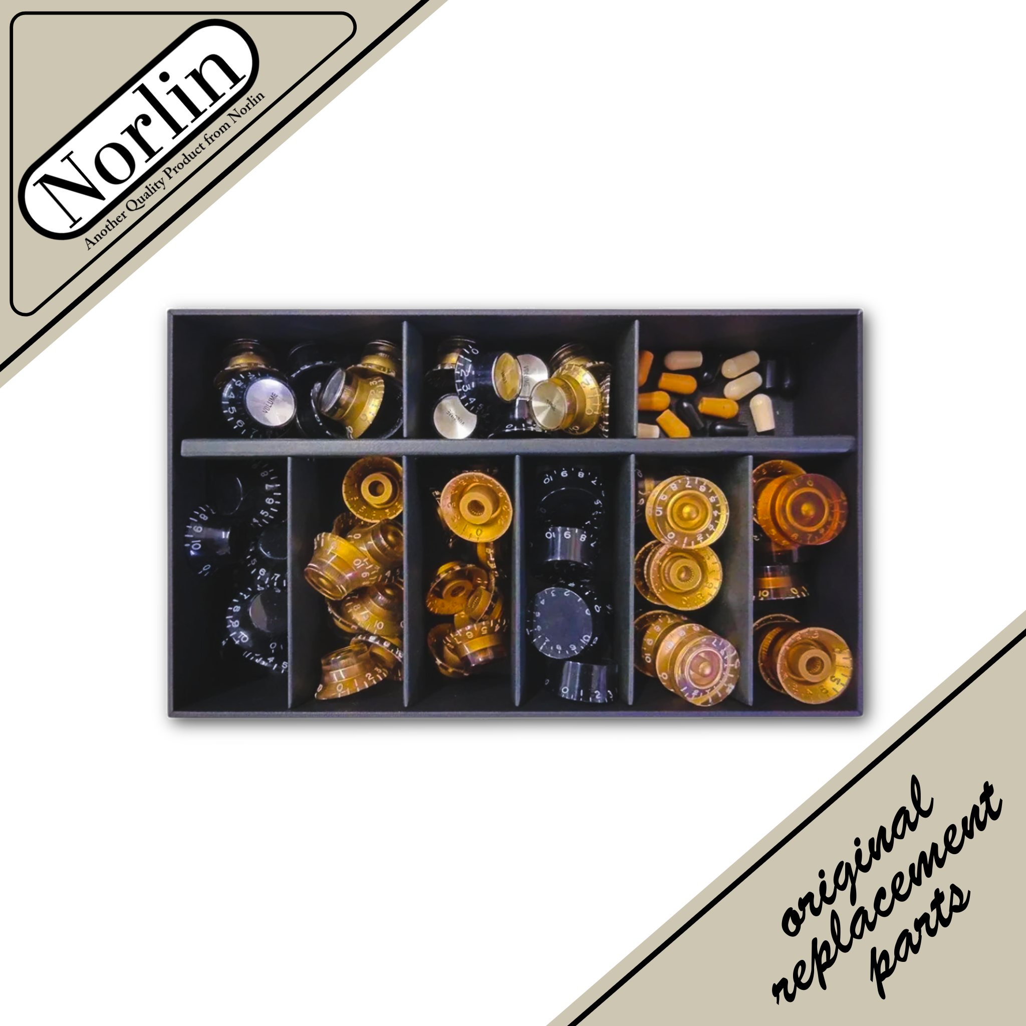 Knob & Switch Tip Assortment Kit for Gibson® Guitars (79-Pieces) - Randy's LLC