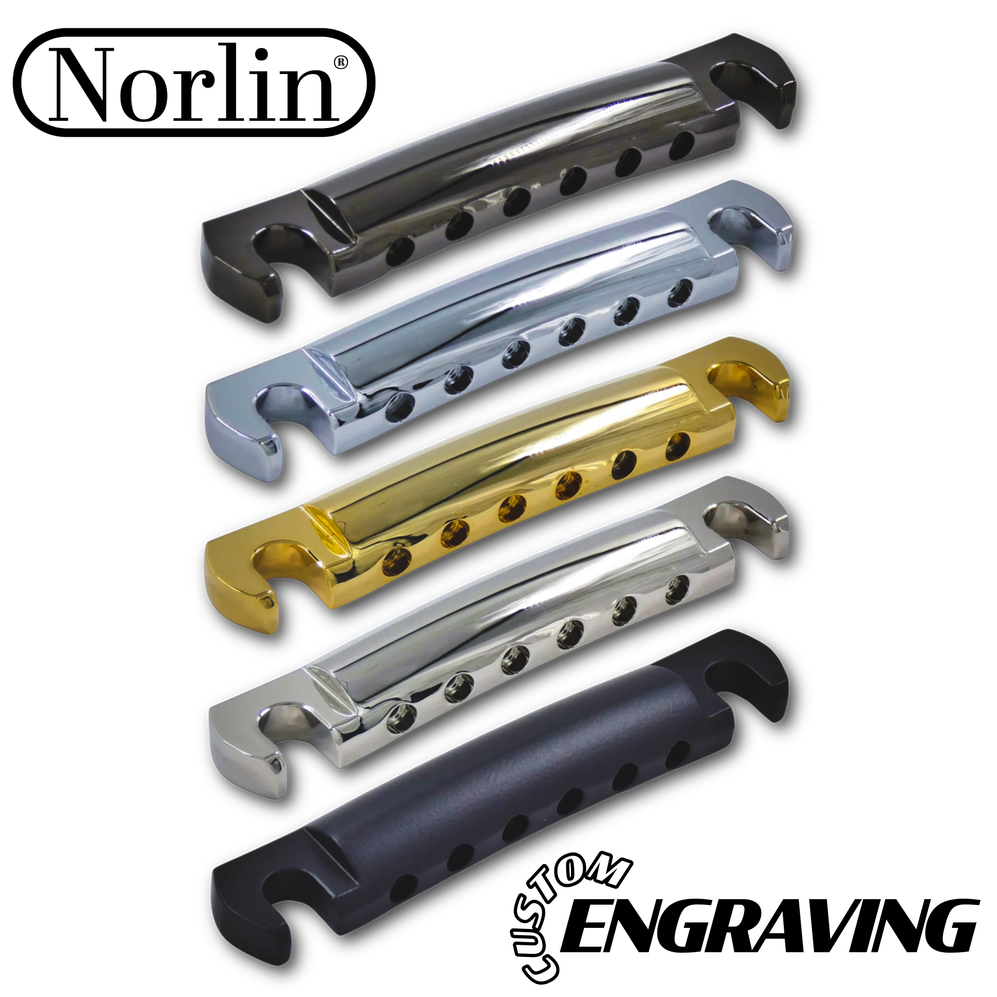 Custom Engraved Guitar Part | Stop Bar Tailpiece for Gibson® Guitars - Randy's LLC