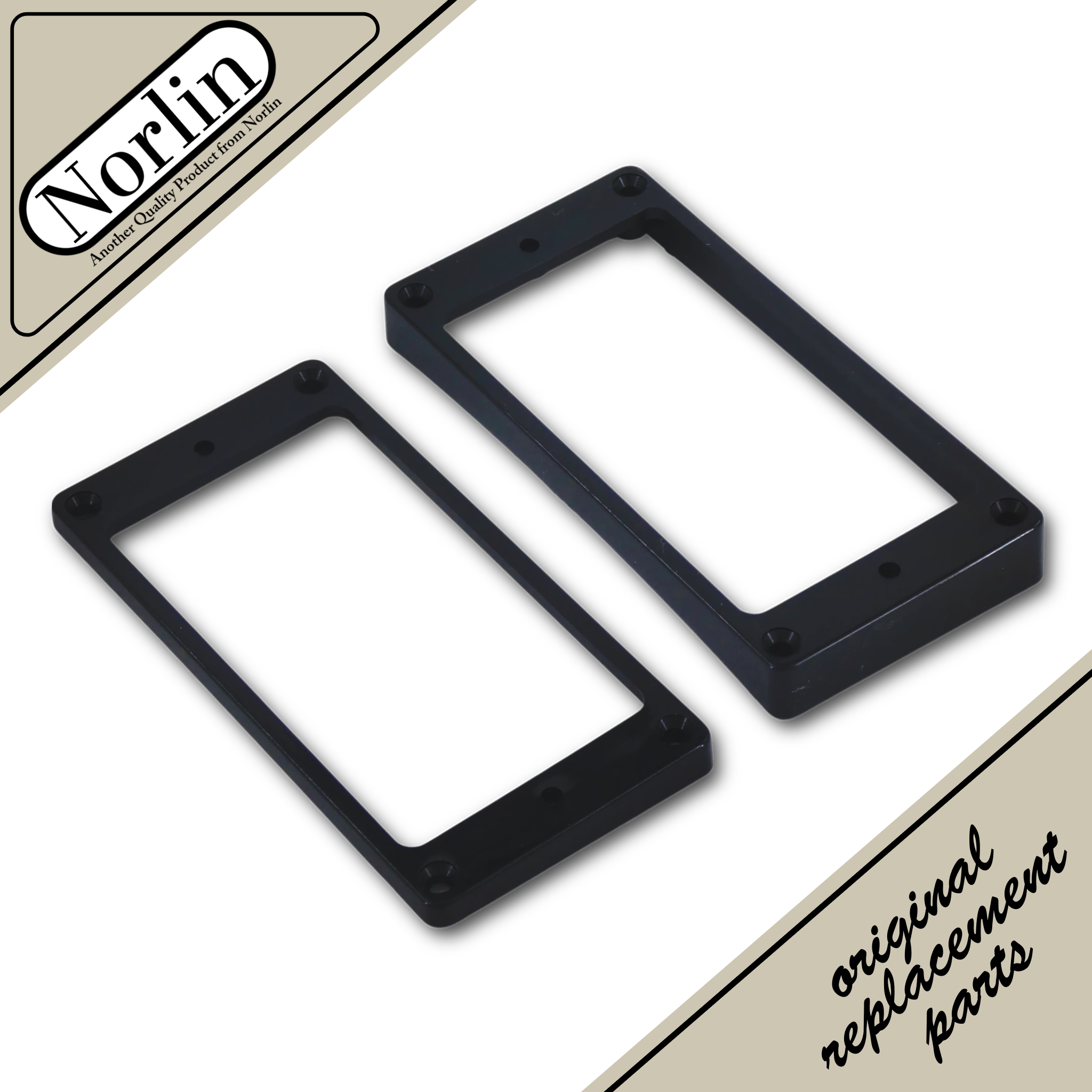 Humbucker Pickup Carved-Top Mounting Ring (Black) for Gibson® Guitars - Randy's LLC