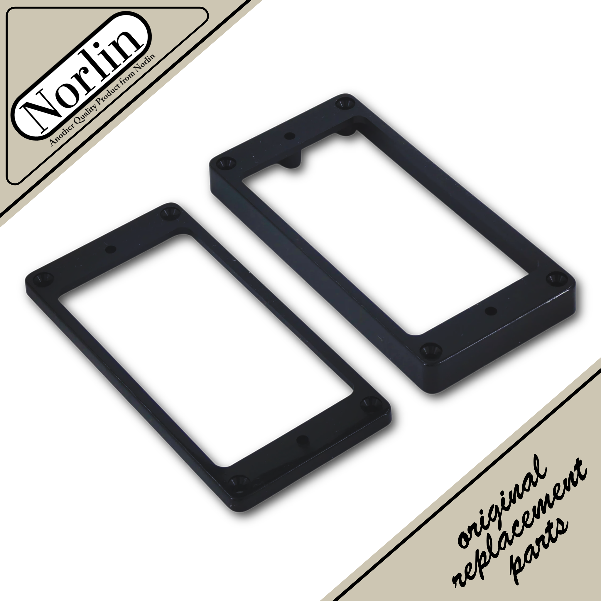 Humbucker Pickup Flat Mounting Ring (Black) for Gibson® Guitars - Randy's LLC