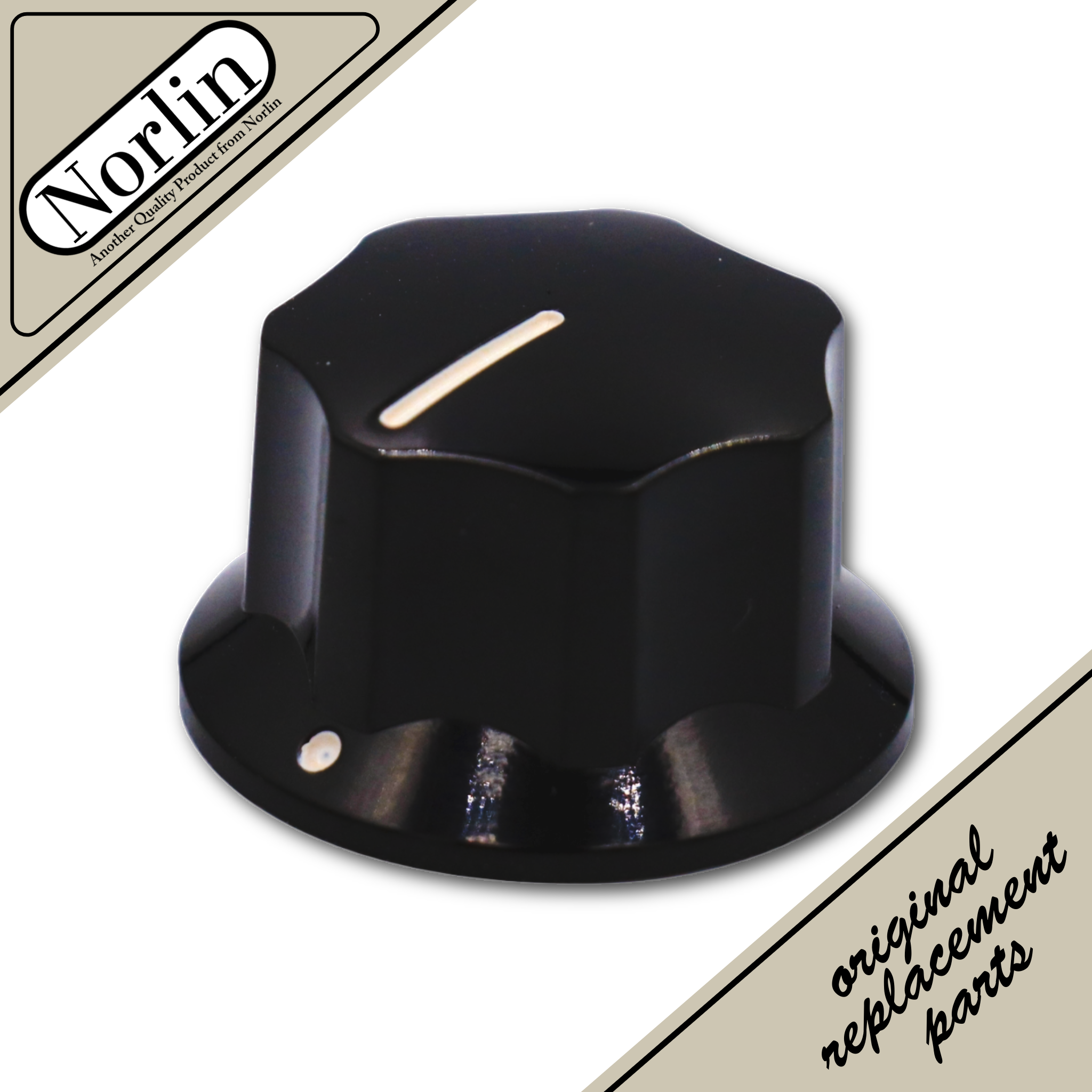 Vintage Historic Bakelite Large Relic Control Knob for Fender® Bass Guitars (Multi-Fit) - Randy's LLC