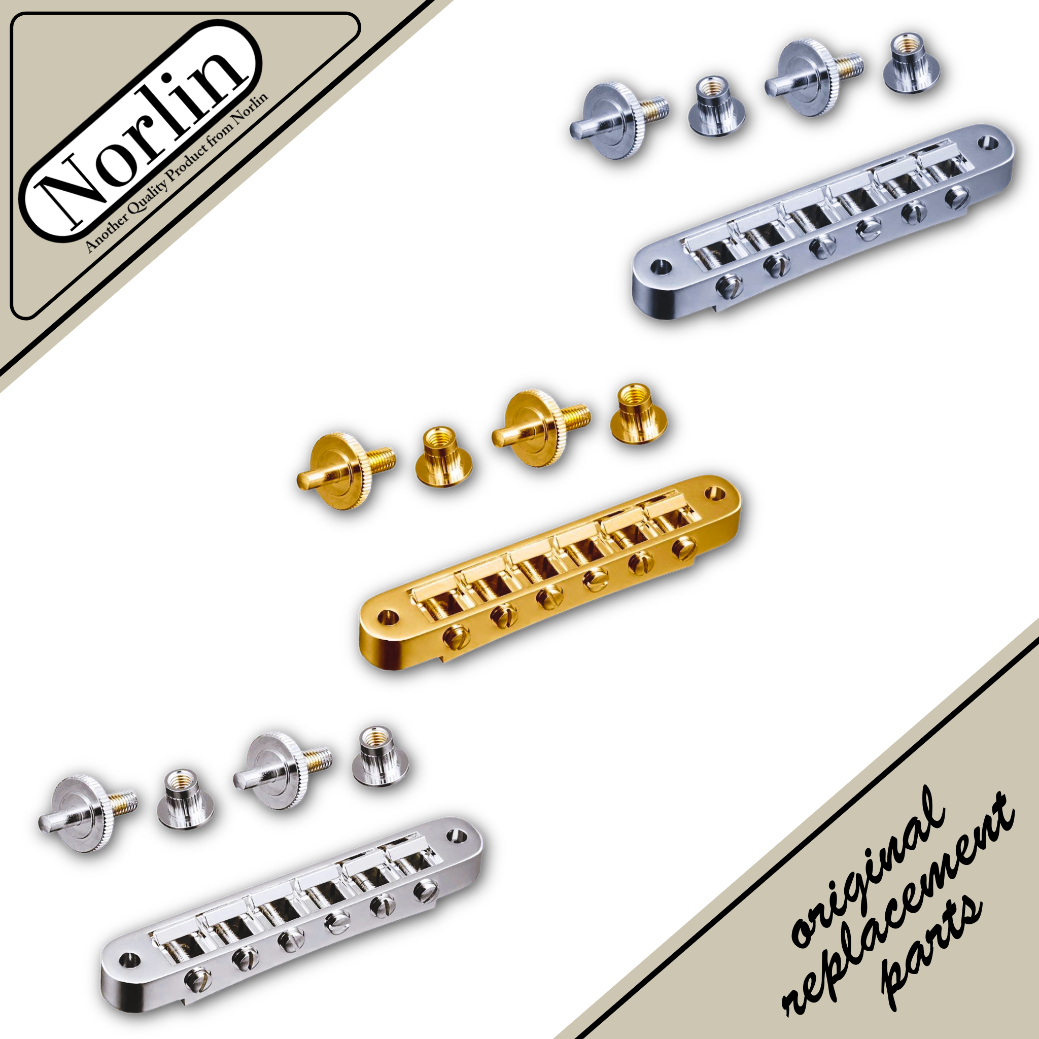 Nashville Tune-O-Matic Bridge w/ 4mm Posts for Gibson® Guitars - Randy's LLC