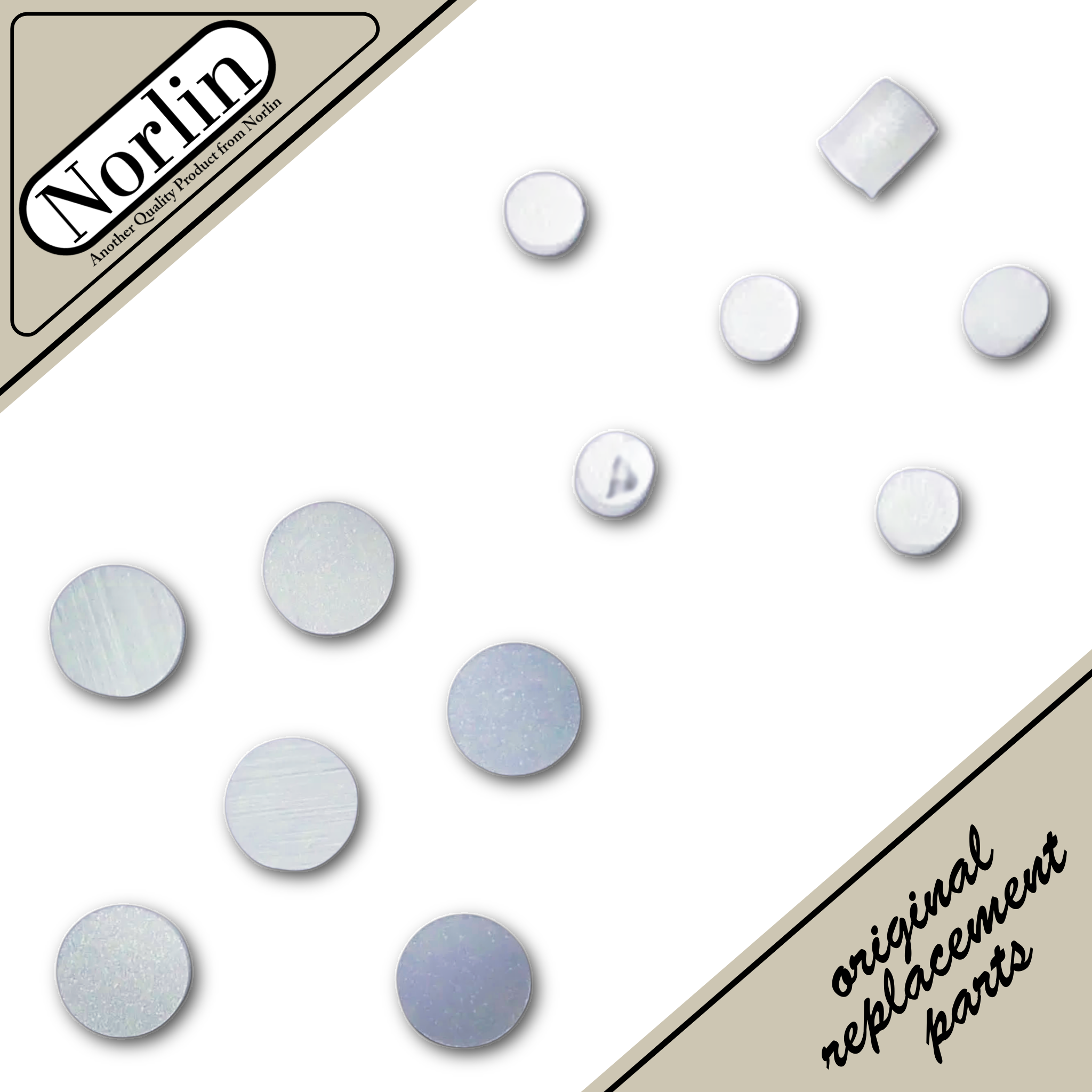 Acrylic White Pearl Side Position Dots & Inlays for Guitar (10-Pack) - Randy's LLC