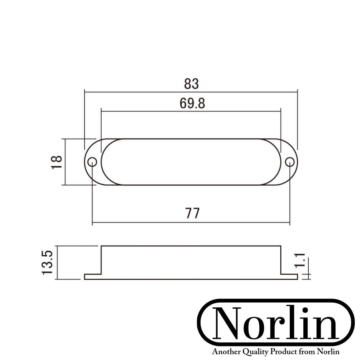 Plastic Single Coil Pickup Cover w/ No Holes for Fender® & Gibson® Guitars - Randy's LLC