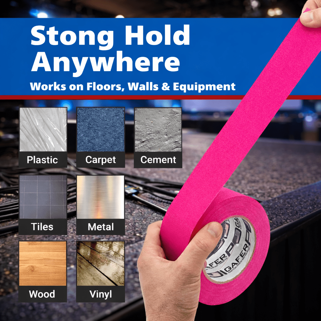Gaffer Tape — Fluoro Pink 2" x 30yd - Randy's LLC
