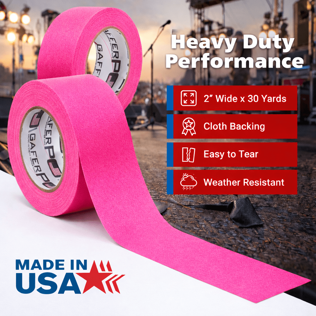 Gaffer Tape — Fluoro Pink 2" x 30yd - Randy's LLC