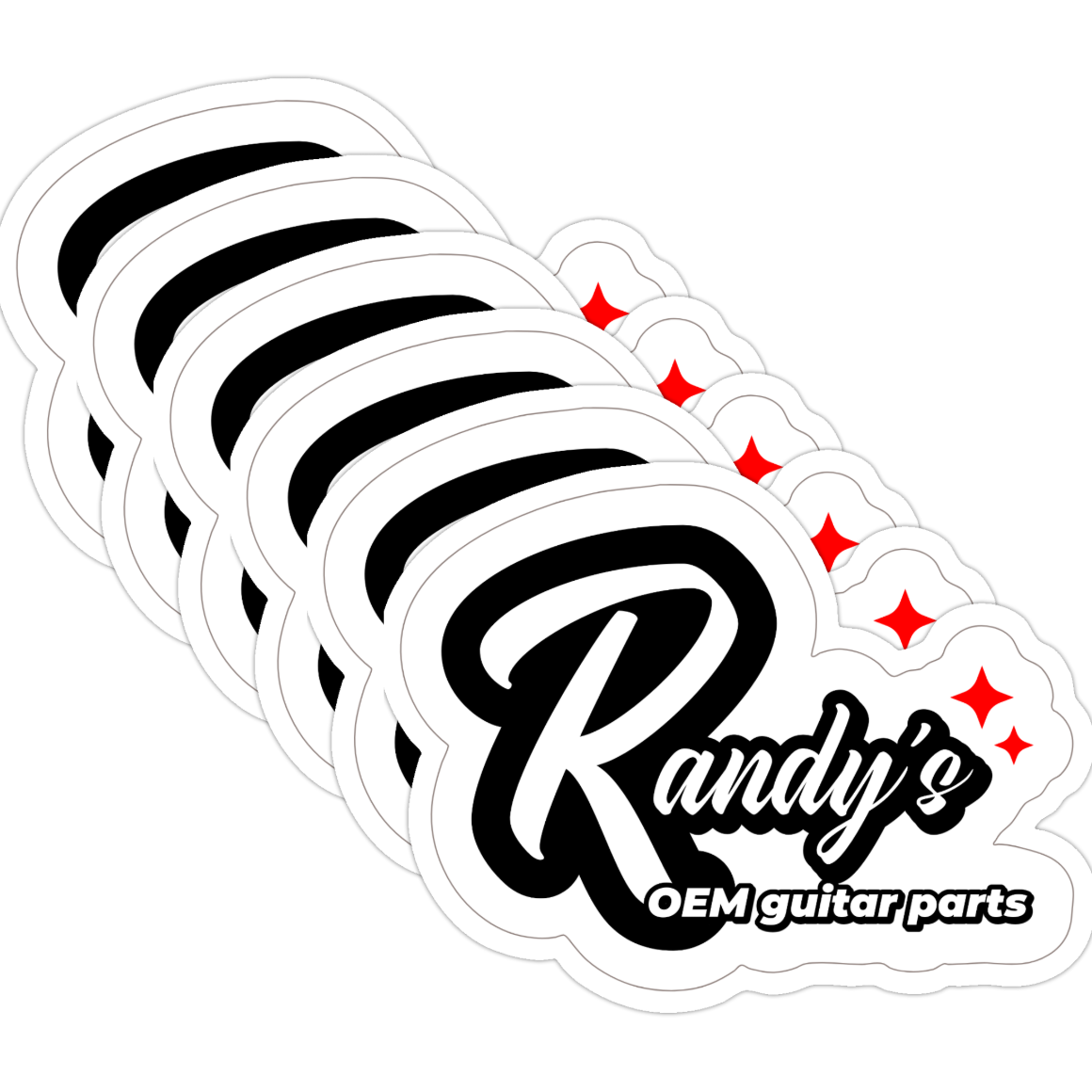 Randy's OEM Guitar Parts Die-Cut Vinyl Stickers (6-Pack) - Randy's LLC