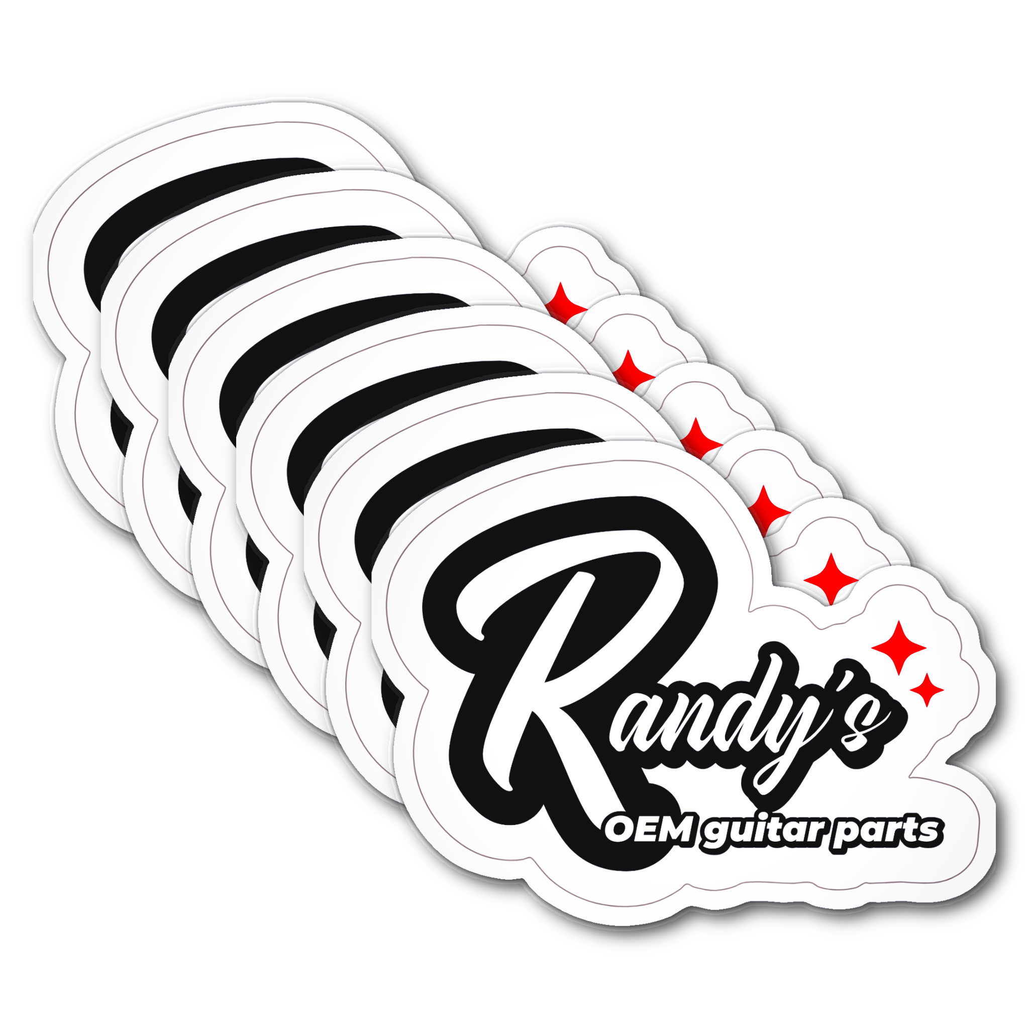 Randy's OEM Guitar Parts Die-Cut Vinyl Stickers (6-Pack) - Randy's LLC