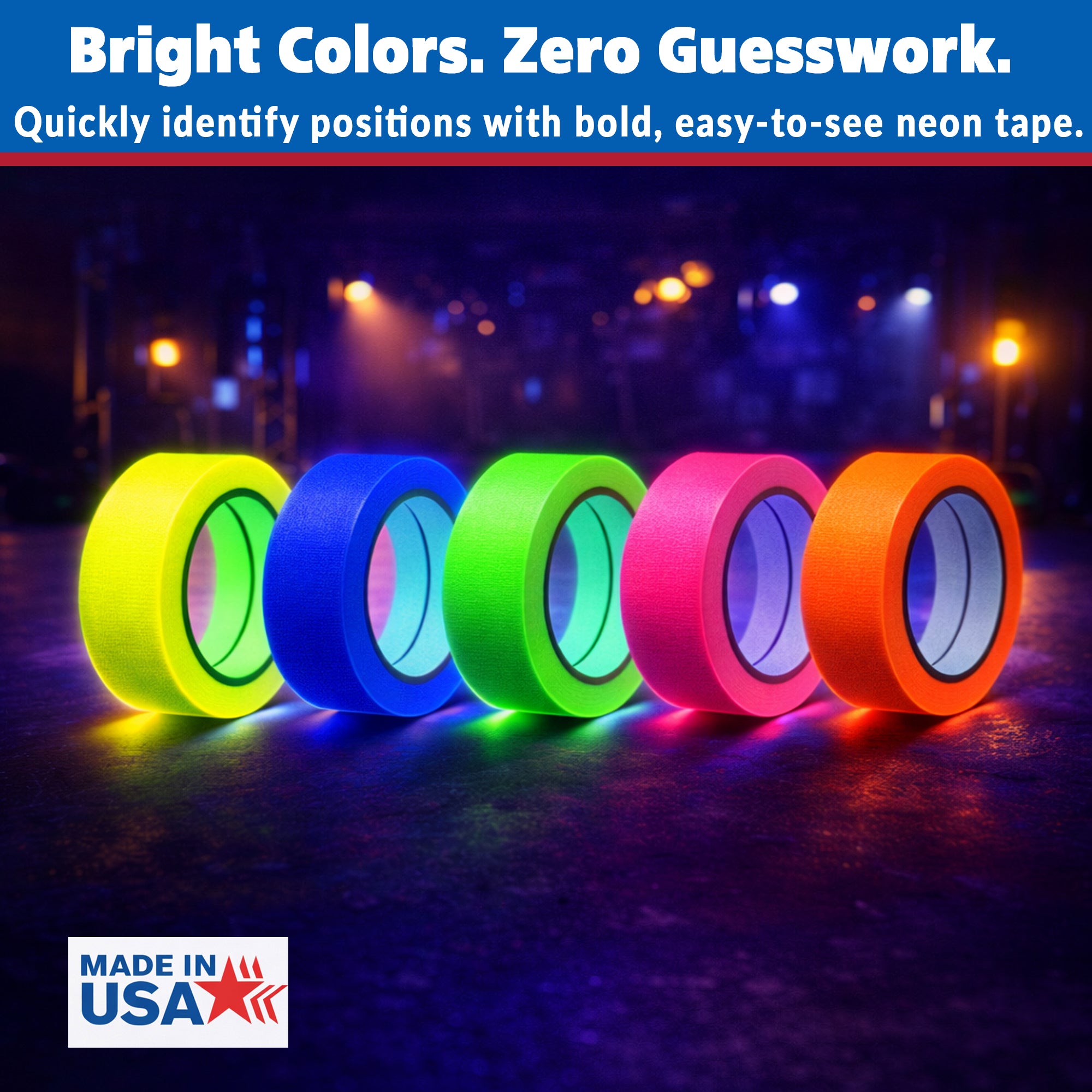 Gaffer Tape — Fluoro 5-Pack, 1" x 20yd - Randy's LLC