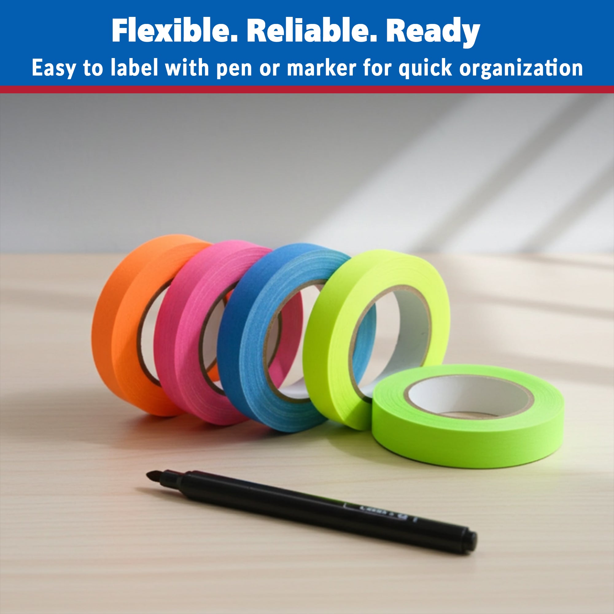 Gaffer Tape — Fluoro 5-Pack, 1" x 20yd - Randy's LLC