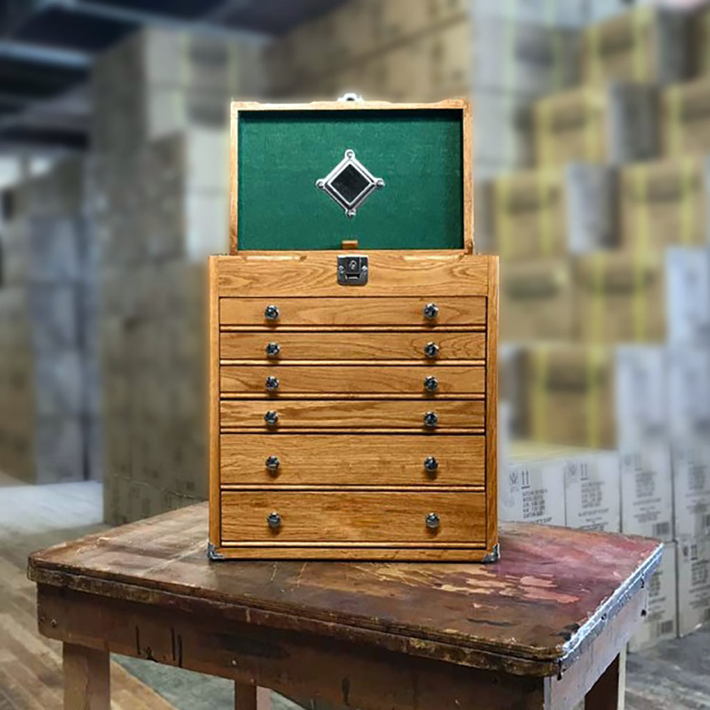 6-Drawer Portable Top Chest Luthier Tool Box in Oak - Randy's LLC