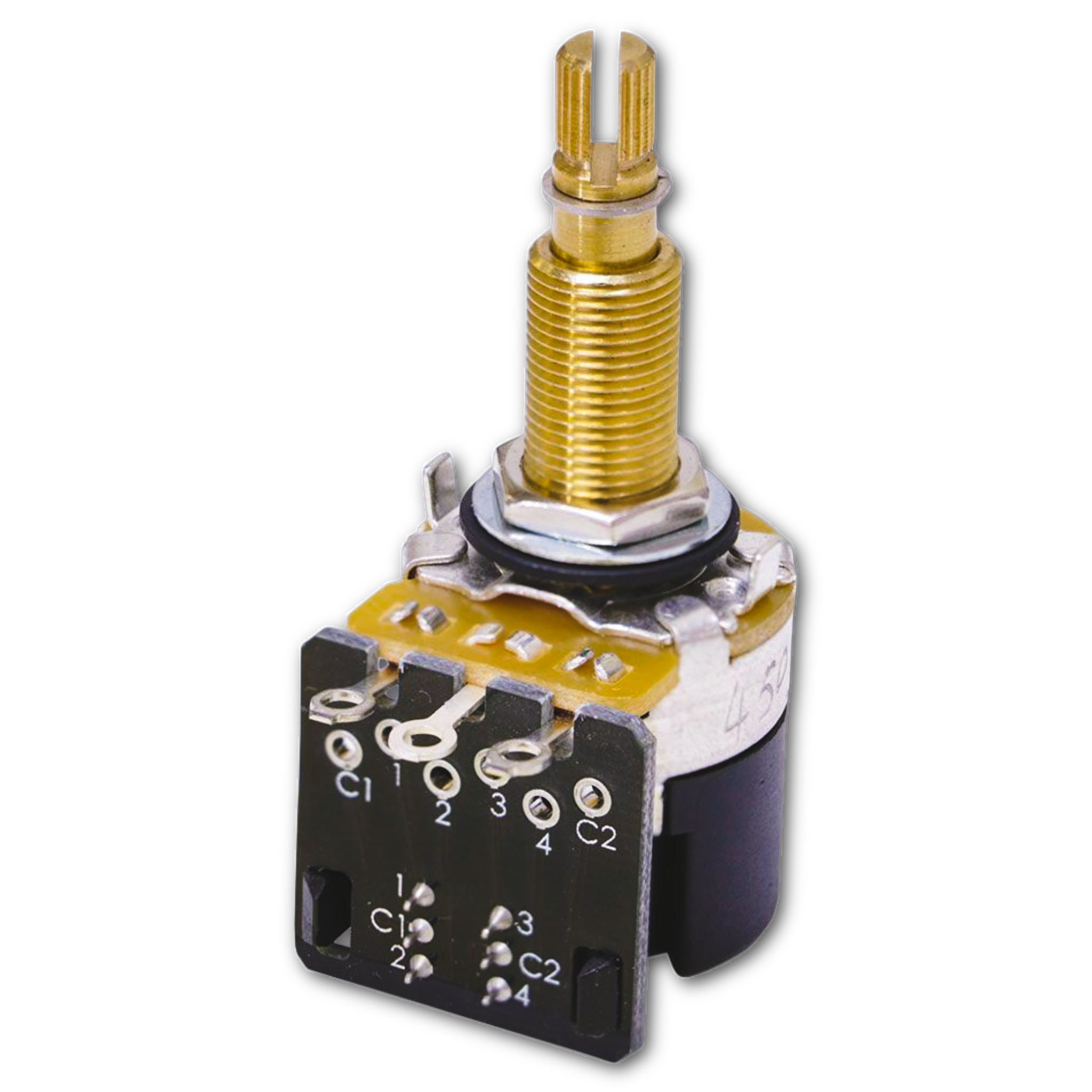 500KΩ Push-Pull DPDT Potentiometer ¾" Bushing (Fine) Long - Fits Gibson® Les Paul® - Randy's LLC