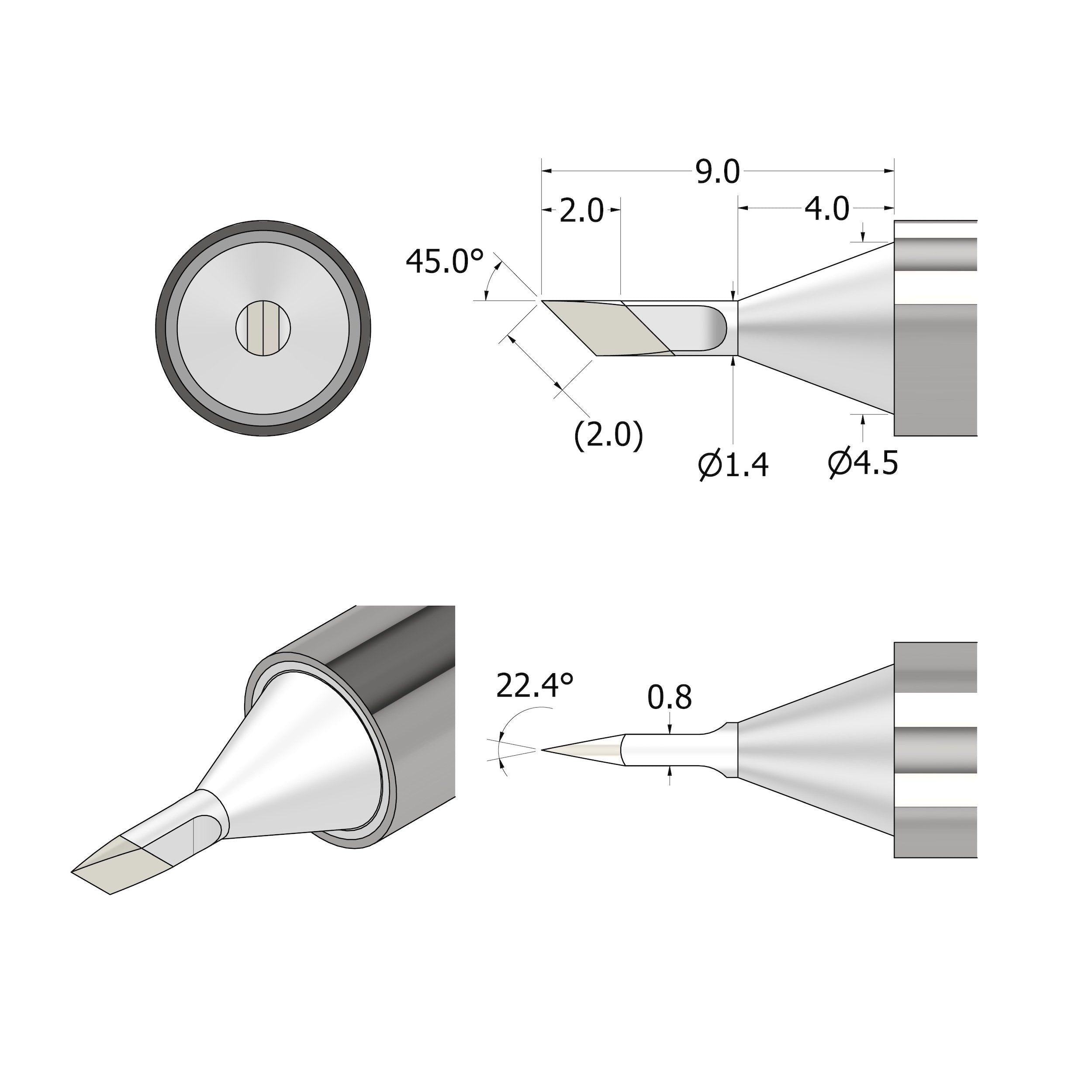 FixHub Soldering Iron Knife 1.4 Tip - Randy's LLC