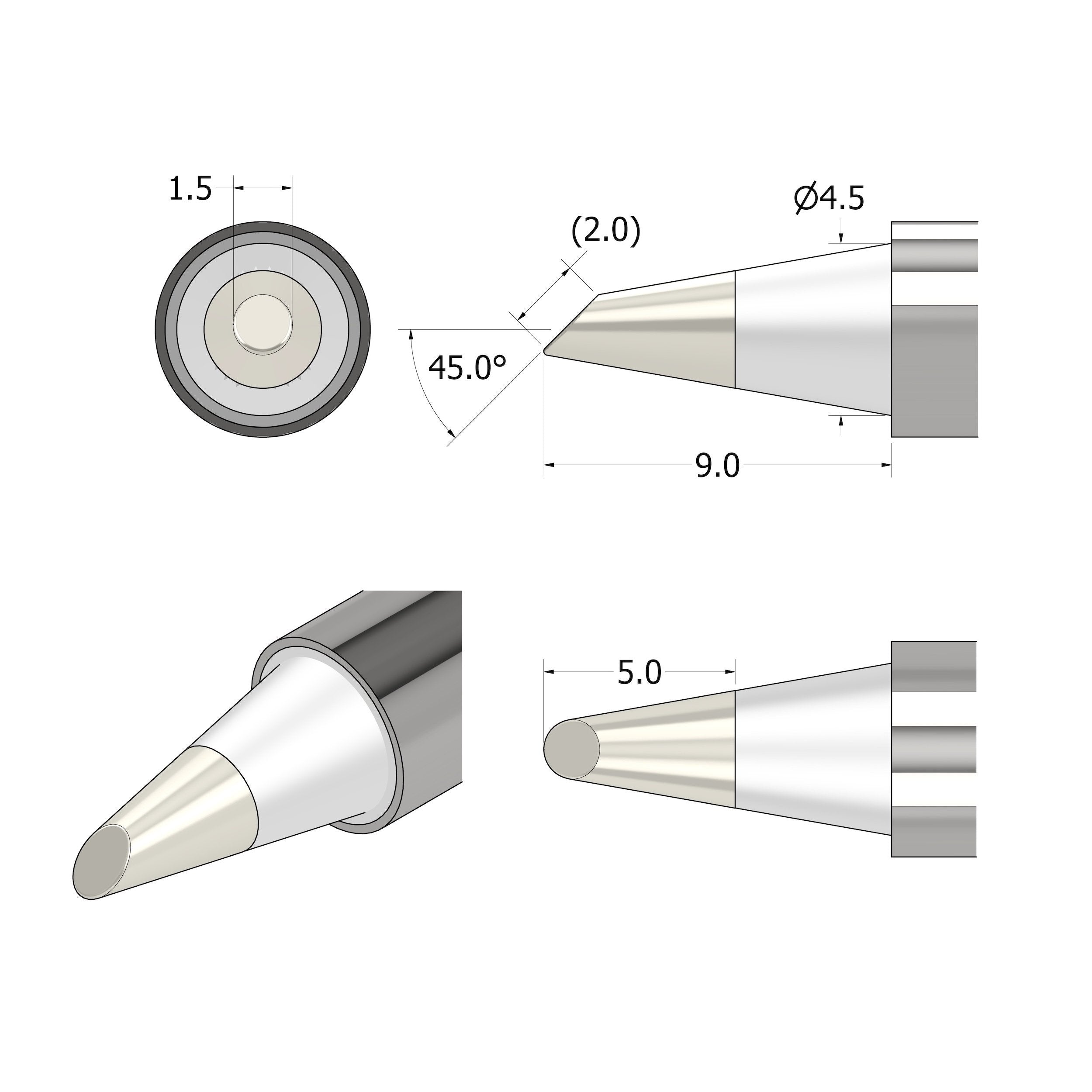 FixHub Soldering Iron Bevel 1.5 Tip - Randy's LLC